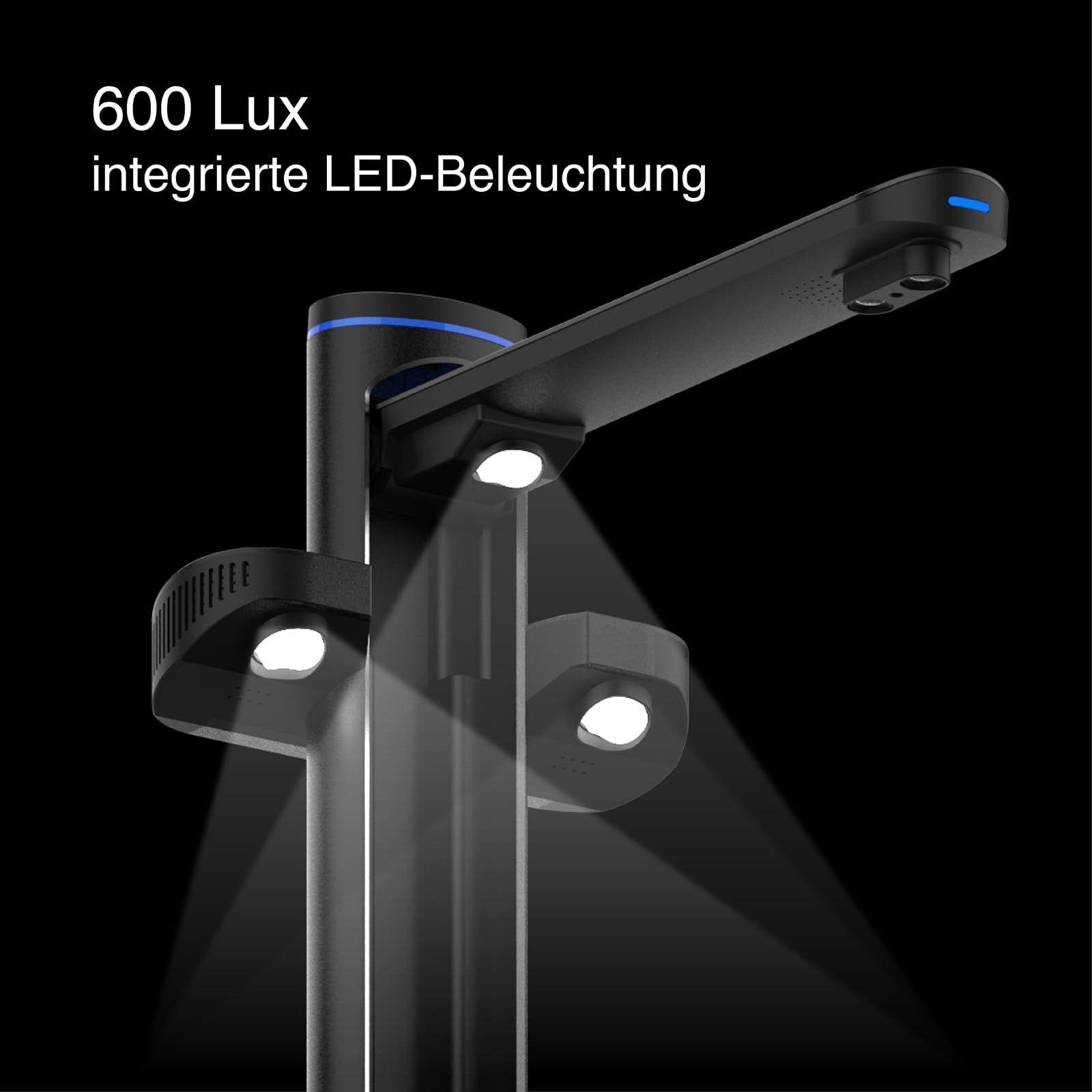 VIISAN S48 Duo Professioneller A2/A3 Buchscanner, Dual 48MP CMOS-Sensoren, 600 DPI, Automatisches Glätten der Buchfalz, OCR-Texterkennung, LED-Beleuchtung, Kompatibel mit Windows & macOS