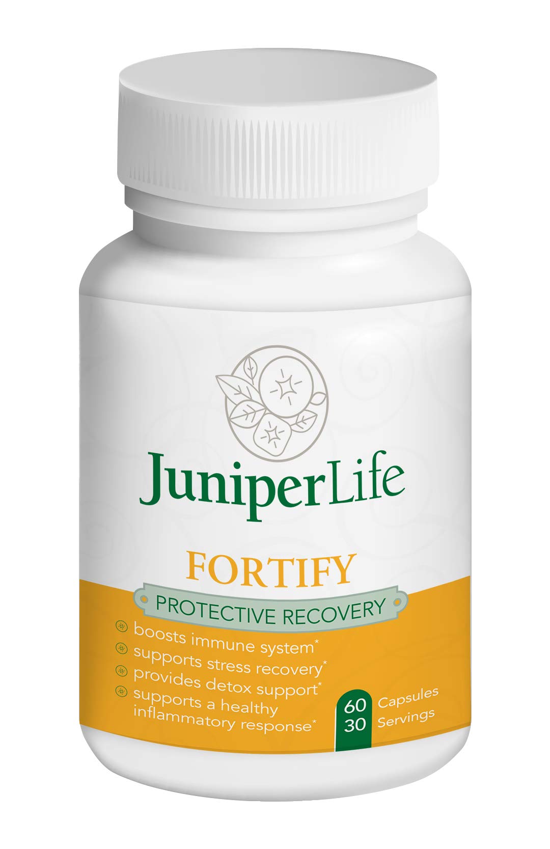 JuniperLIfe Fortify Immune Support Transfer Factors Pass on, Boost Immunity. Vitamin D, Zinc, Reishi, Curcumin Tumeric, Bakers Yeast, Olive Leaf is Our Best Immune Booster