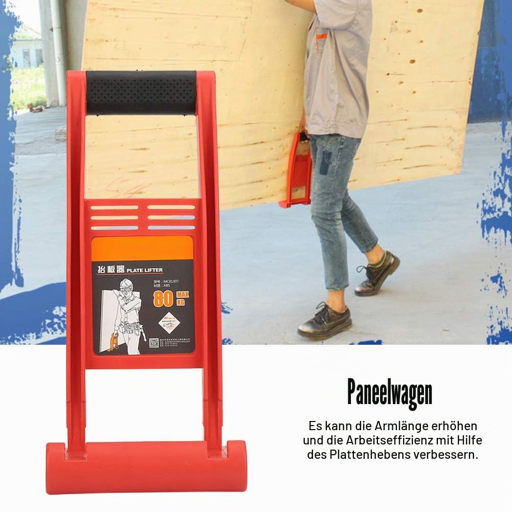 Hyuduo Trockenbau-Werkzeugträger, Plattenträger mit ABS 80kg Tragegriff und rutschfestem Griff für Gipskartonplatten, Plattengreifer Handwerkzeuge Zubehör