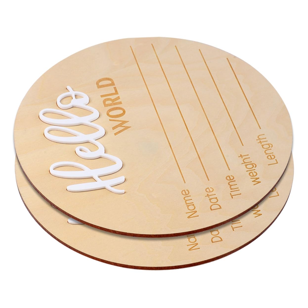 GLSTOY Wooden Newborn Announcement Sign Name Sign for Birth Announcement Cards