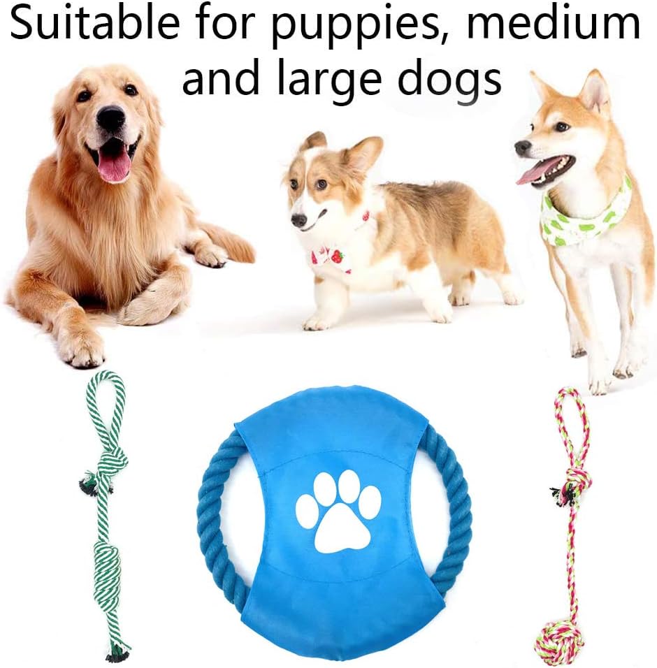 Dog Rope Toys Puppy Chew Toys Safe Puppy Teething Toys for Small/Medium/Large Dog and Aggressive Chewers Puppy for Prevents Boredom Relieves Stress and Teeth Cleaning