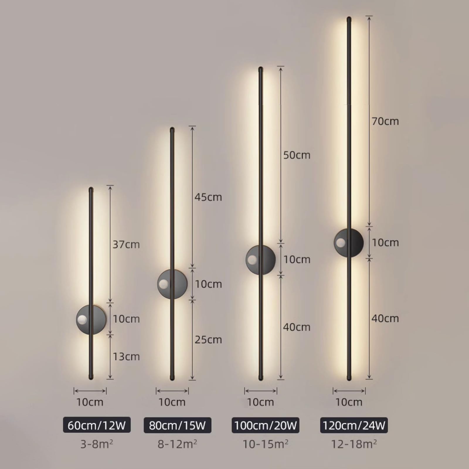 Lampa ścienna LED do wewnątrz z czujnikiem ruchu lampa ścienna USB ładowalna ścienna zasilana bateriami kinkiet ścienny długi pasek aluminiowy do salonu sypialni korytarza