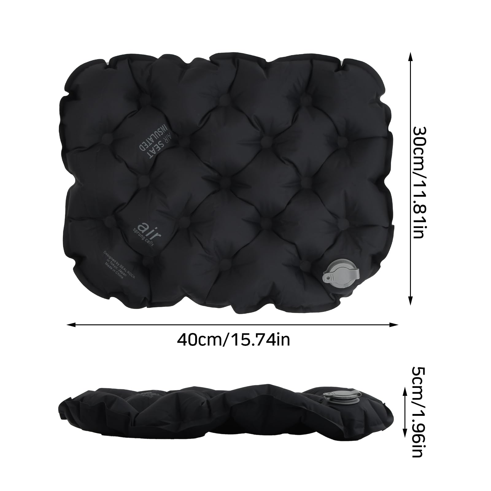 Cojín de Asiento Inflable, Cojín de Camping Ligero, Cojín Viaje Inflable Portátil, Cojín Hinchable Silla, Ergonómico Cojín de Aire para Silla de Ruedas, para Oficina Playa Exterior Sentarse