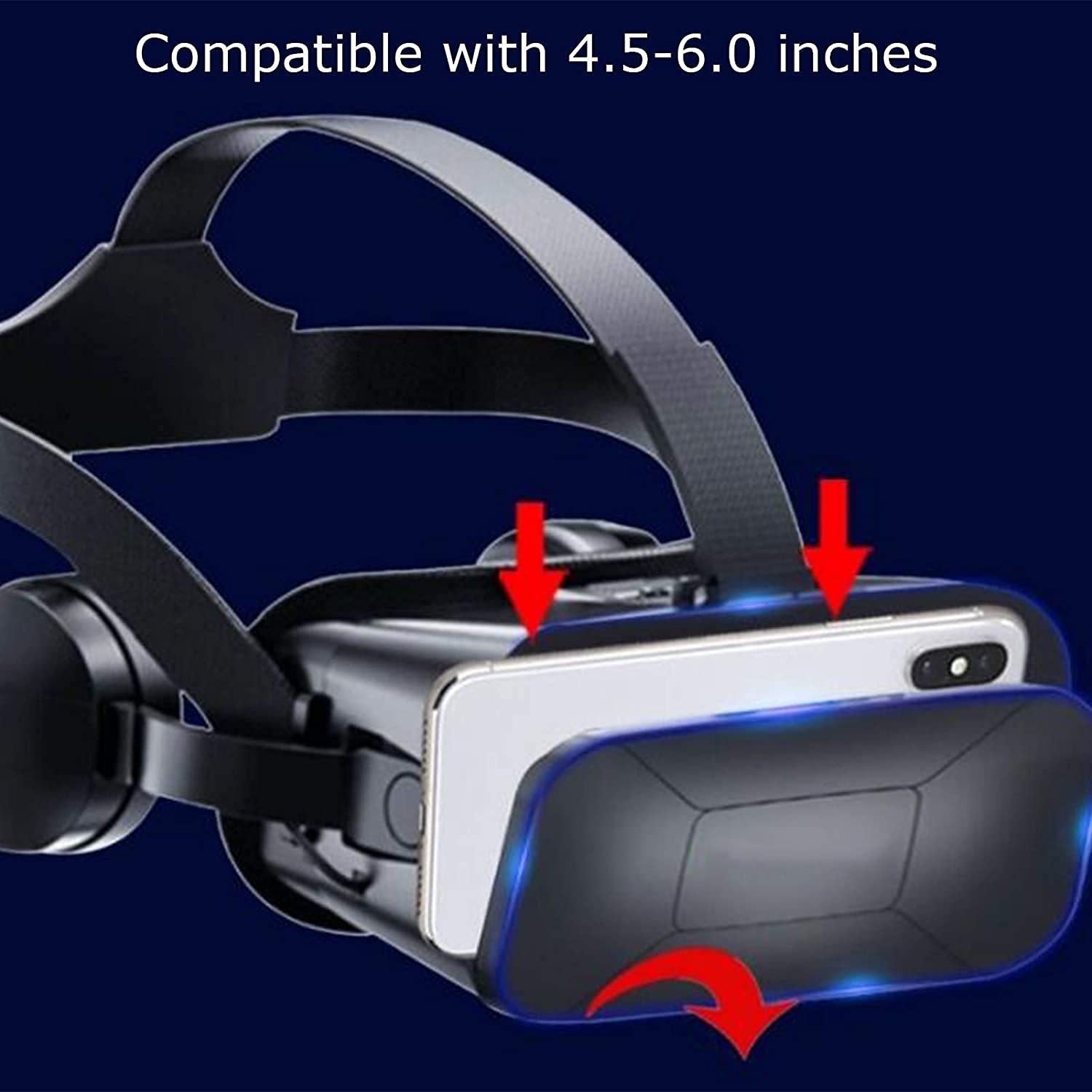 Occhiali da VR, Auricolare per la Realtà virtuale Virtual Games all-in-One VR per VR Games & 3D Movies