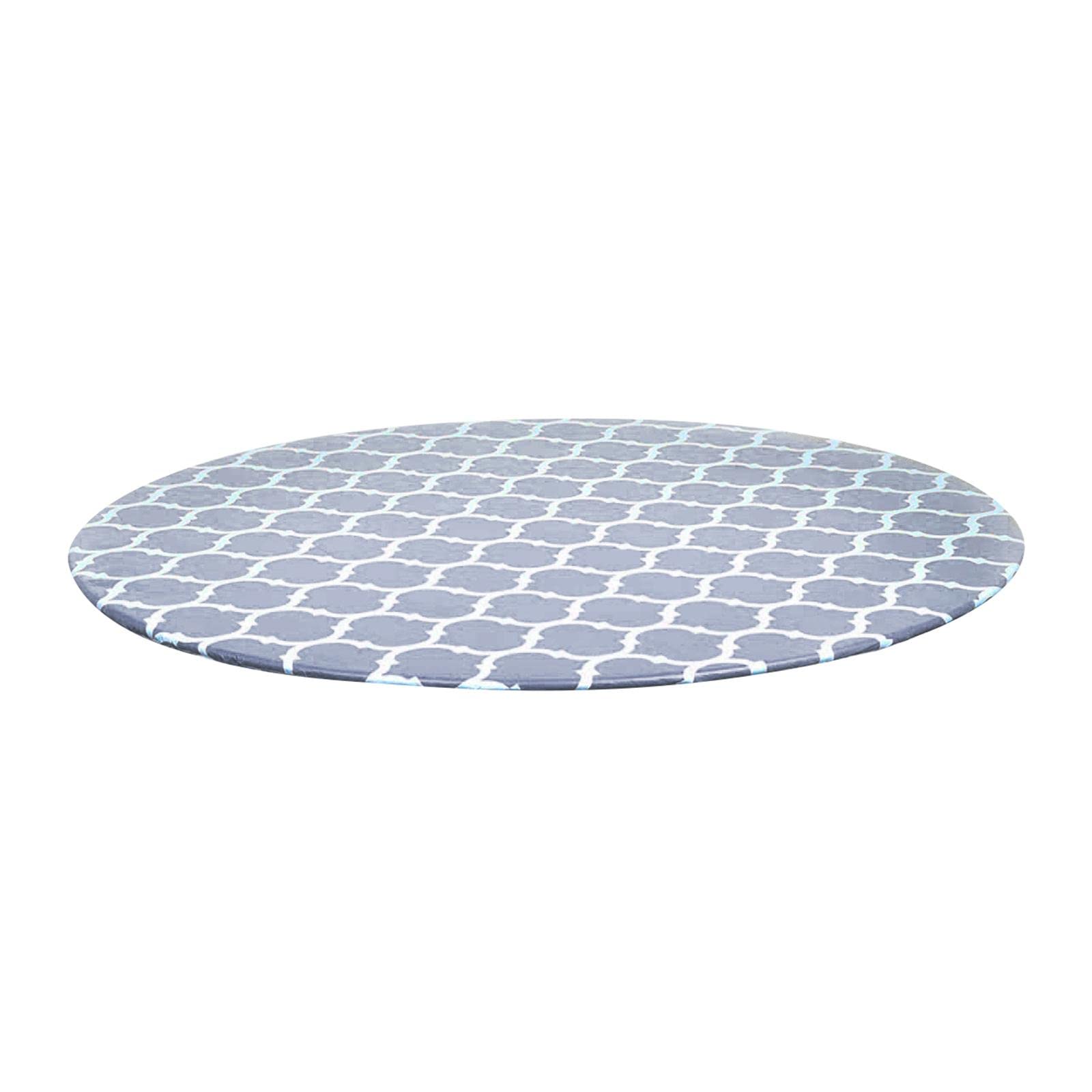 UJEAVETTE 40"-55" Home Tablecloth Dust-Proof Fitted Table Cover for Dining Table Gray S-image-8