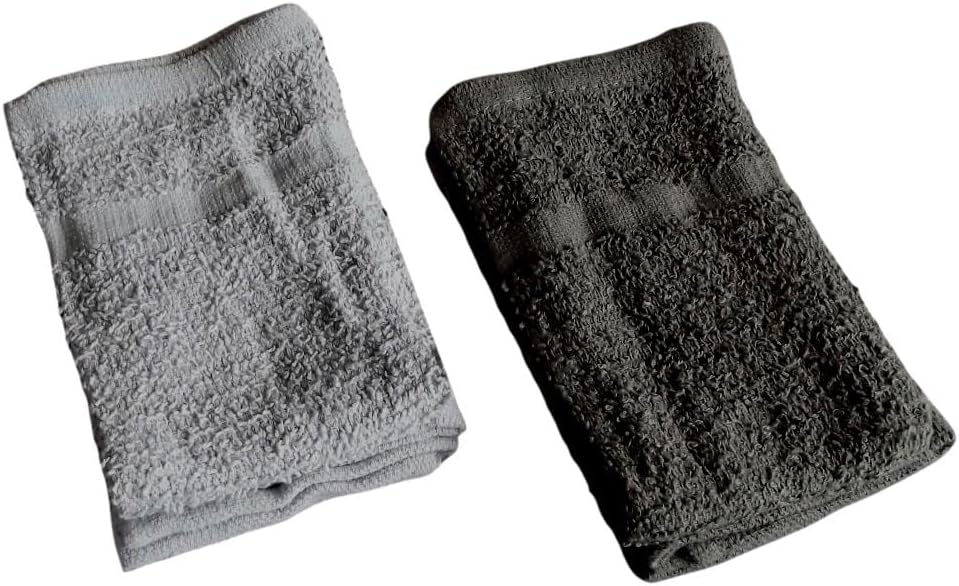 Face Cloth Flannels Pack Of Two Colour Greys (Slate Silver) Amazon.co