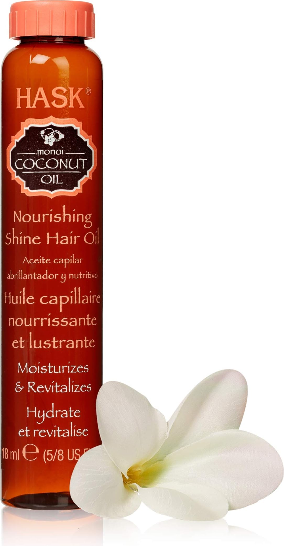 HASK Nourishing Monoi Coconut Shine Oil Vial, 0.625 Ounce (HA32378) Coconut 0.6 Fl Oz (Pack of 1)