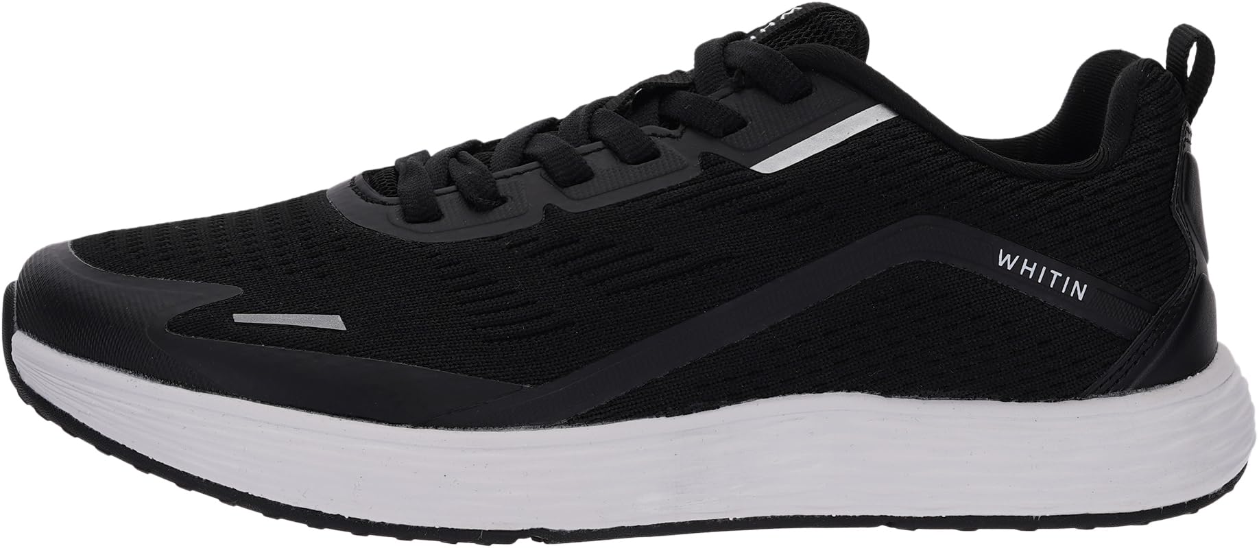 WHITIN Women's Zero Drop Wide Toe Box Width Road Running Shoes Size 9 Slip Resistant Walking Workout Athletic Trail Tennis Sneaker 40 Black