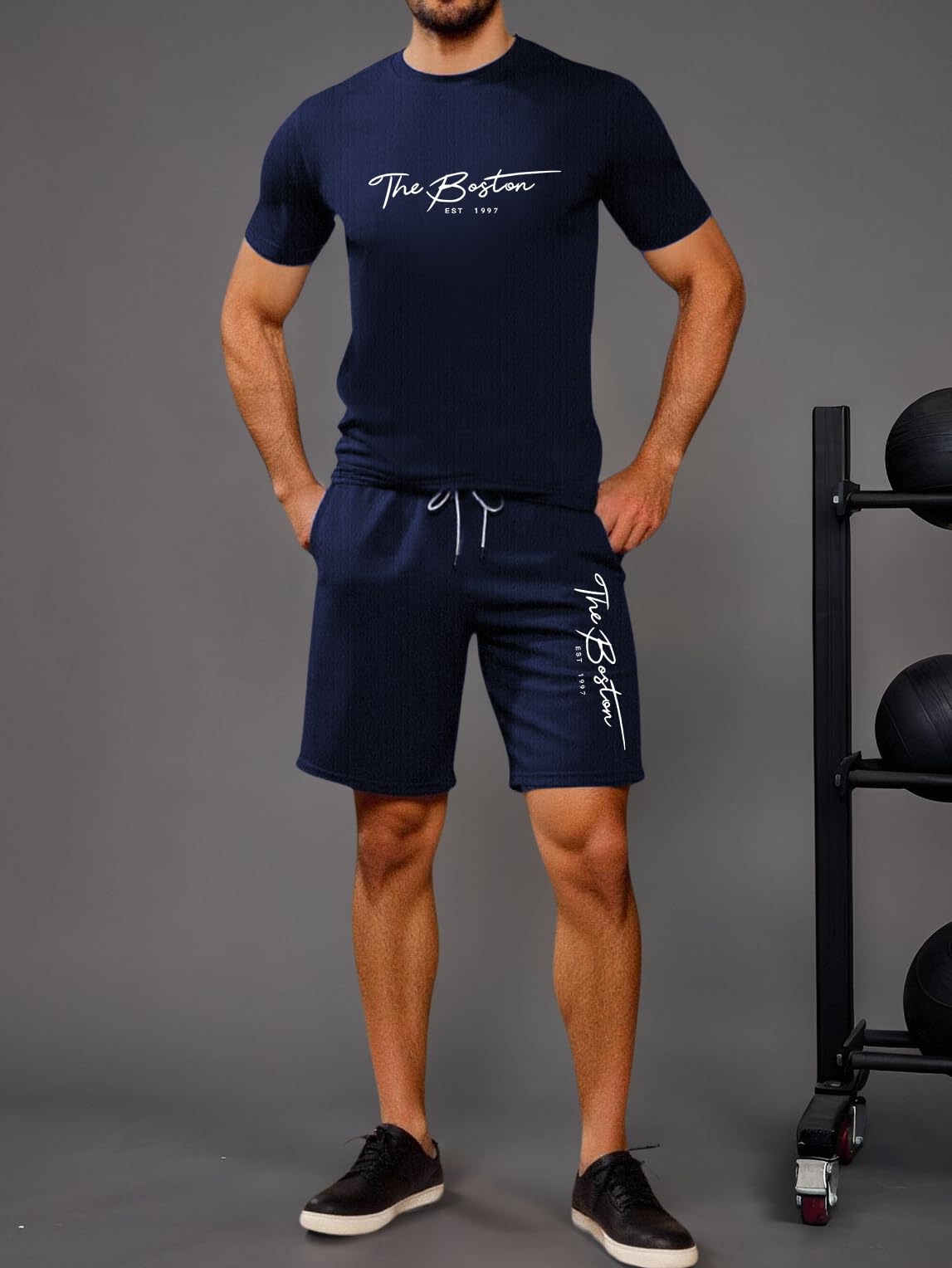 Chándal deportivo de verano para hombre, 2 piezas, camiseta y pantalones cortos, ropa deportiva informal para hombre, tela cómoda y transpirable