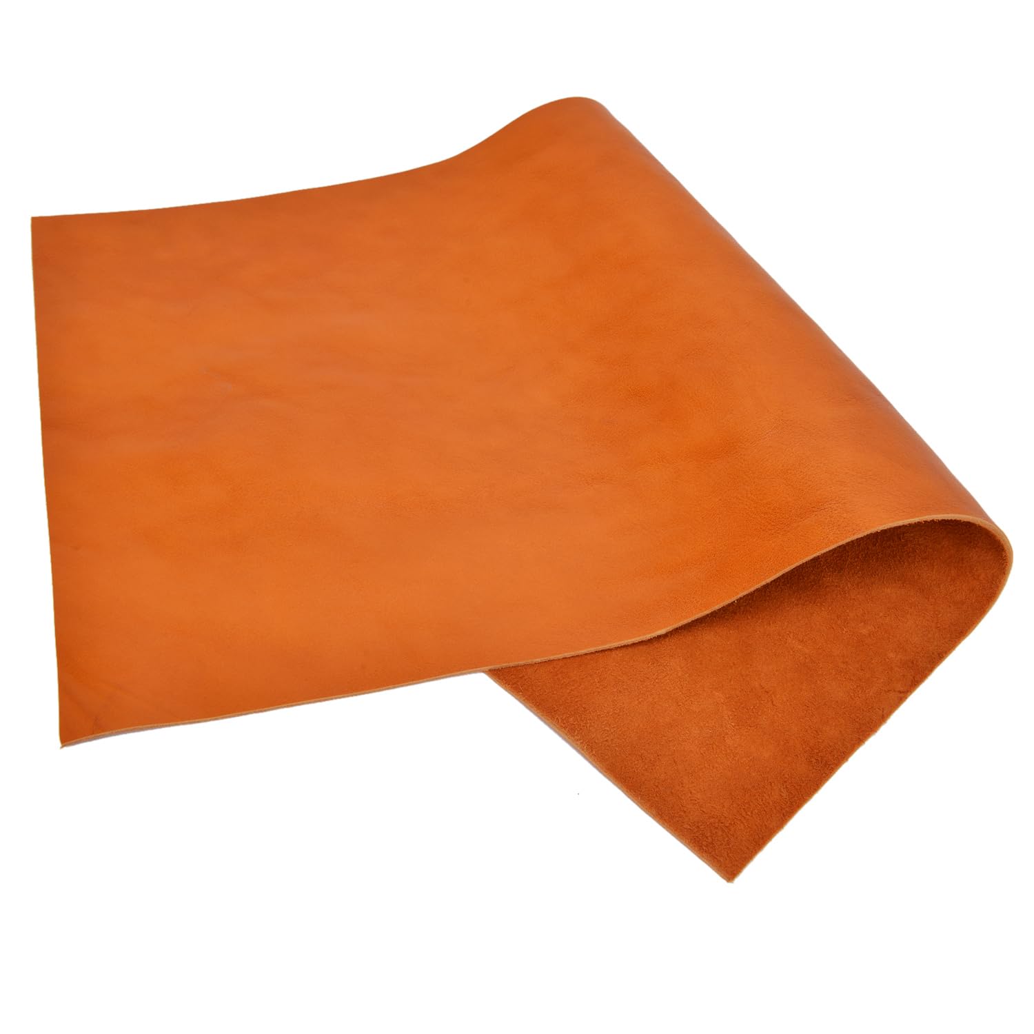 2.0MM Thick Tooling Leather Square 5-6OZ Genuine Top Full Grain Cow Skins Leather Sheets for Crafts Tooling Sewing (Brown (2.0mm Soft), 12'' x 18'')