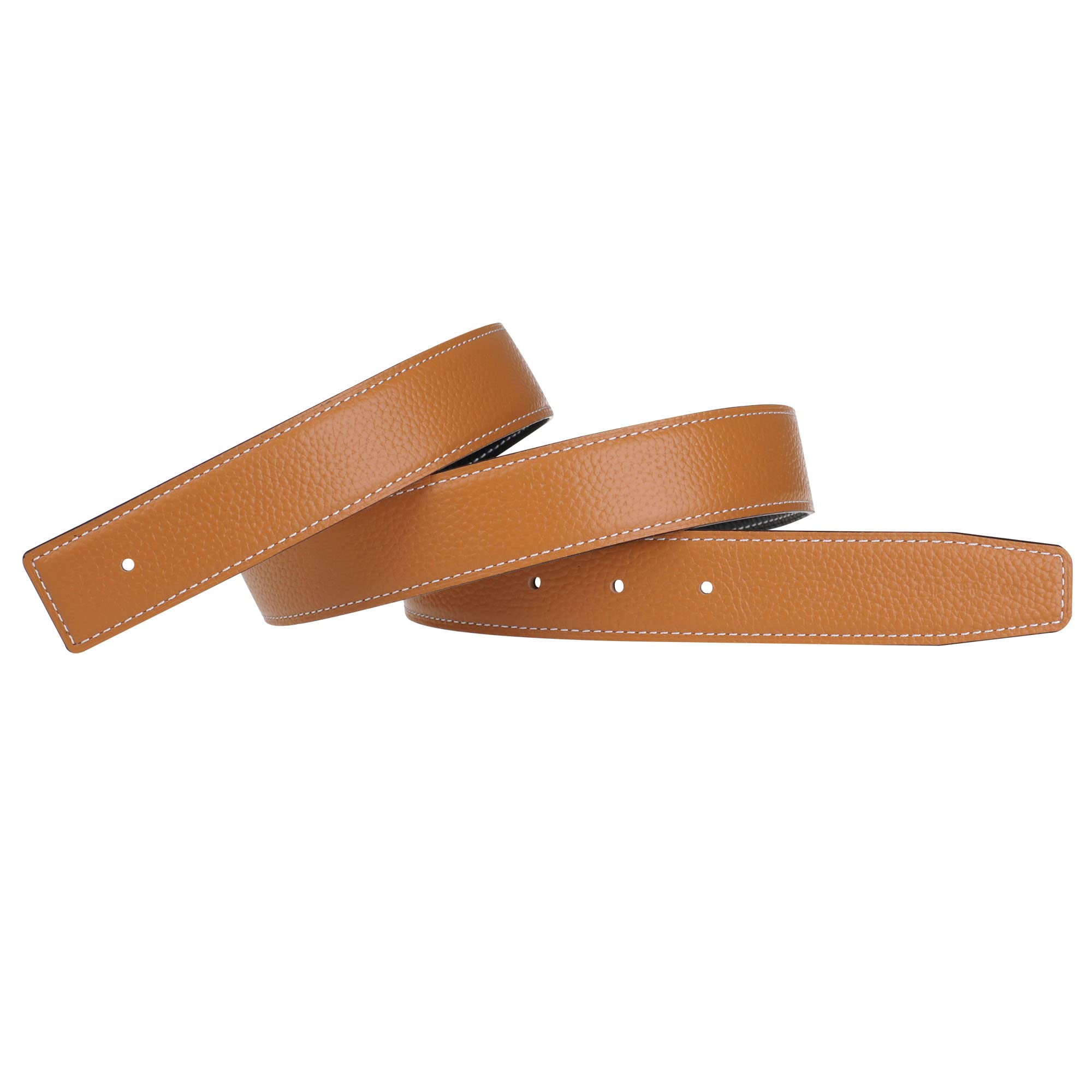UzHotReversible H Full Grain Leather Belt Strap Without Buckle Blank Replacement Strip For Women And Men 32mm Wide
