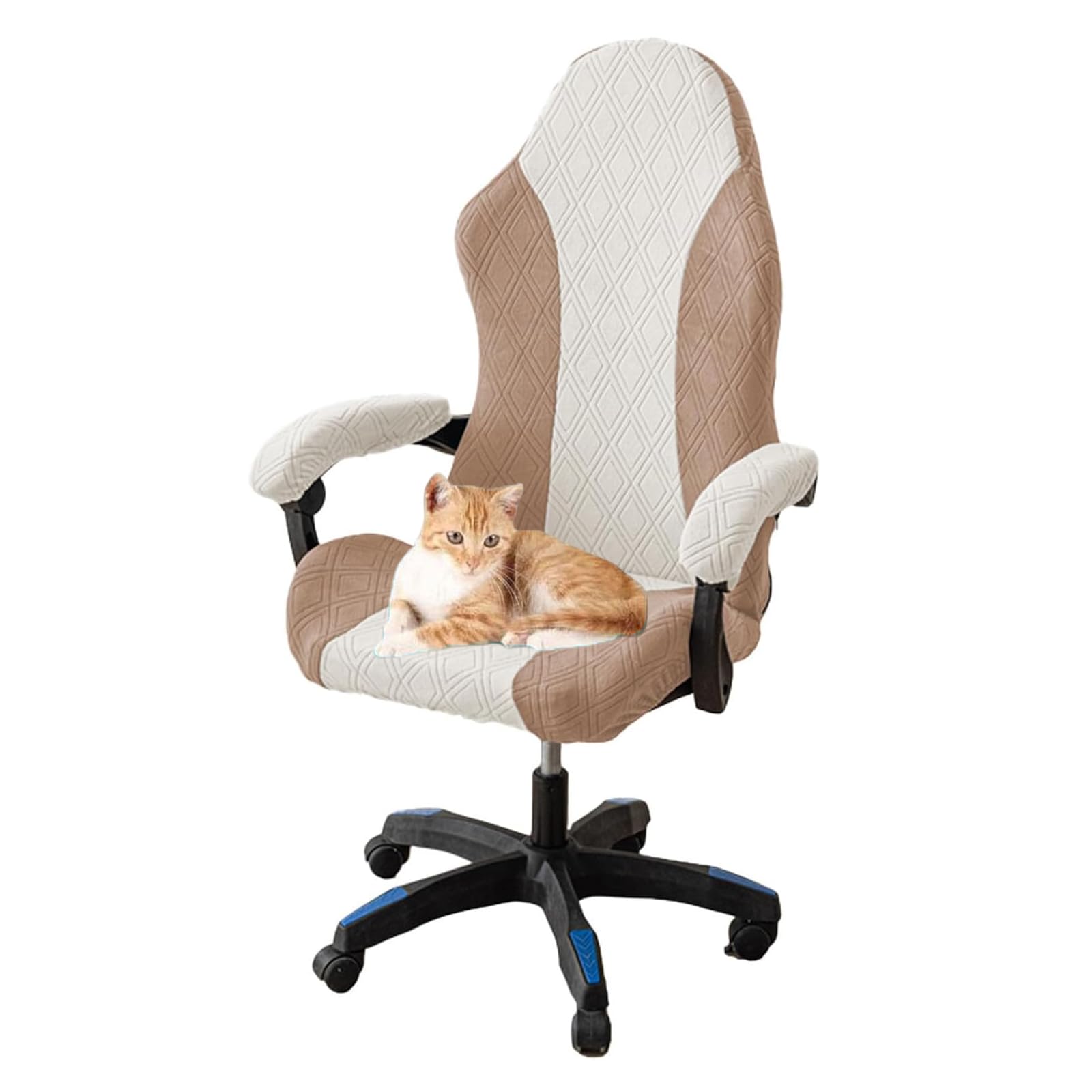 Housses de chaise de bureau extensibles et résistantes pour fauteuil gamer 4 pièces