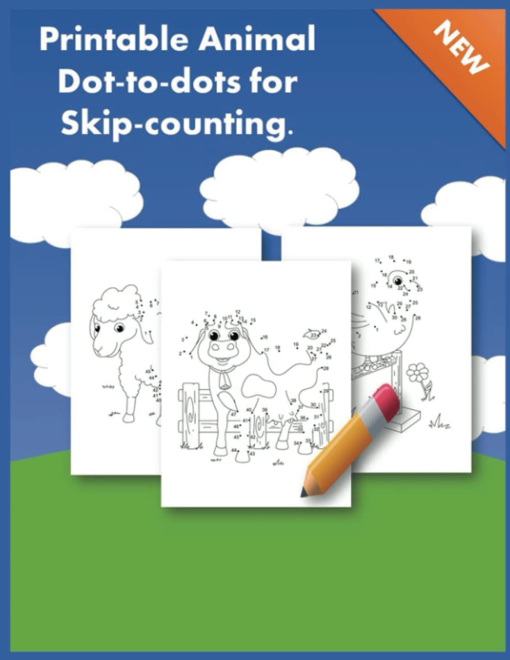 Printable Animal Dot-to-dots for Skip-counting.: Dot to Dot for Kids Ages 8-12, Mini game Dot-to-dots, dot to dot coloring book Paperback – Large Print, 29 July 2022