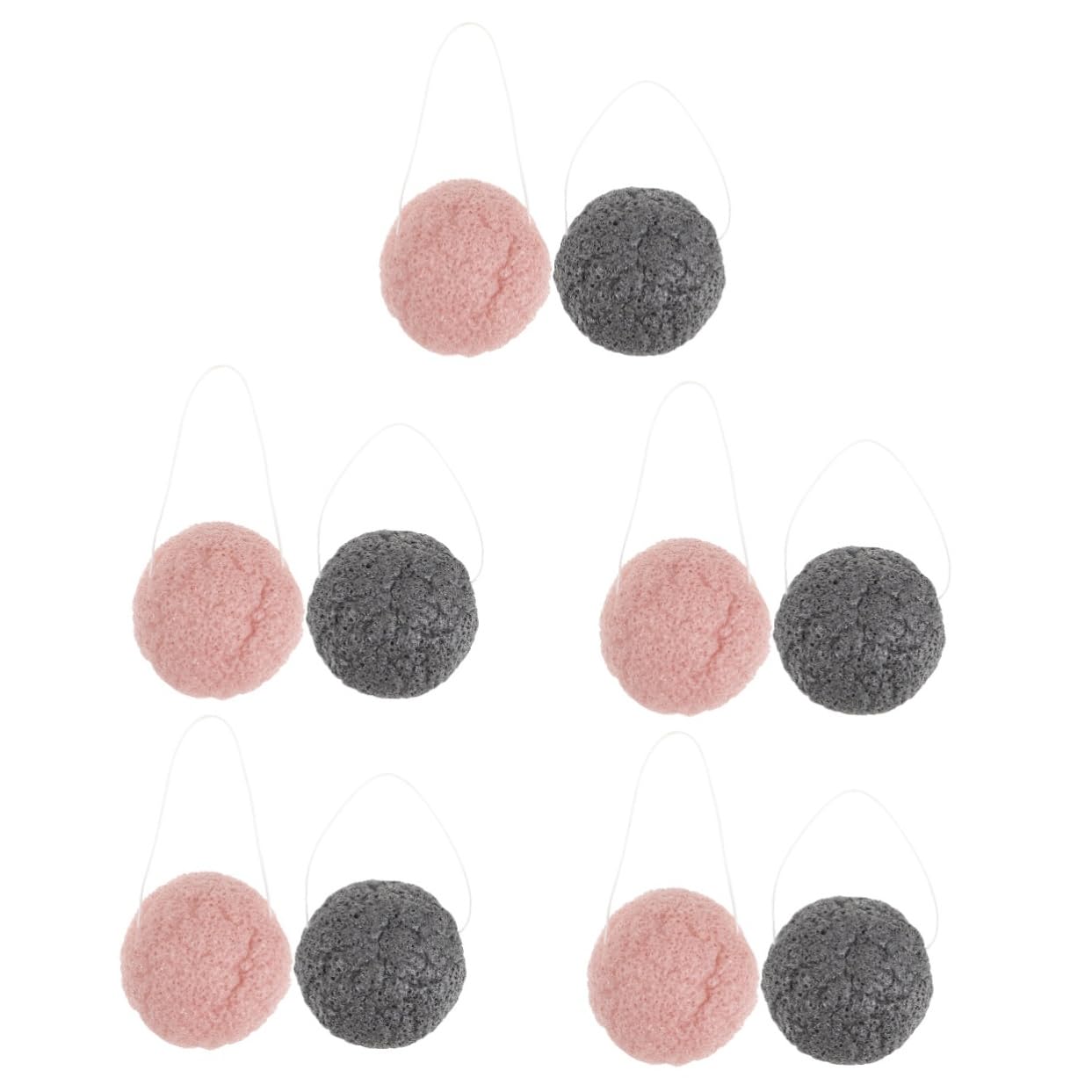 5 series Esponja Limpiadora Reutilizable Esponja Natural Almohadillas Suaves Para Maquillaje Y Baño 2 piezas x 5 Color Aleatorio