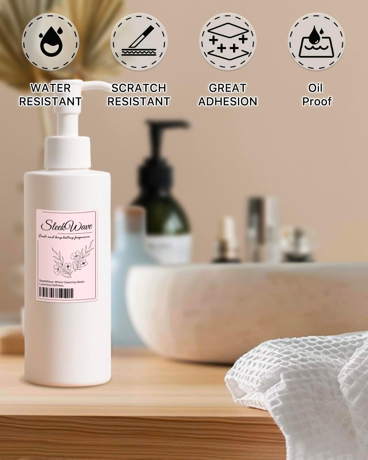 iEager 3" x 2" Thermal Labels, Rectangle Thermal Printer Stickers, Self-Adhesive Durable Sticker with Perforation Line, 500 Labels/Roll, Pink - Image 3