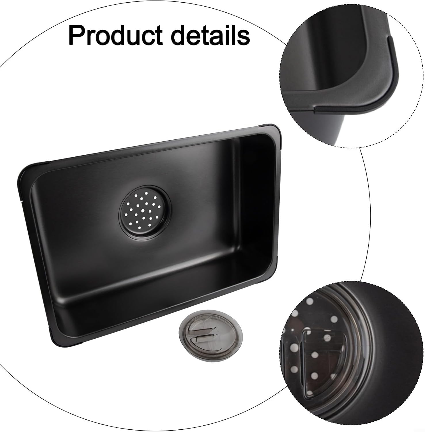 革新的なアウトドアシンクシンク用ステンレススチール製、5L容量、キャンプや効率的なクリーンアップ用に設計。