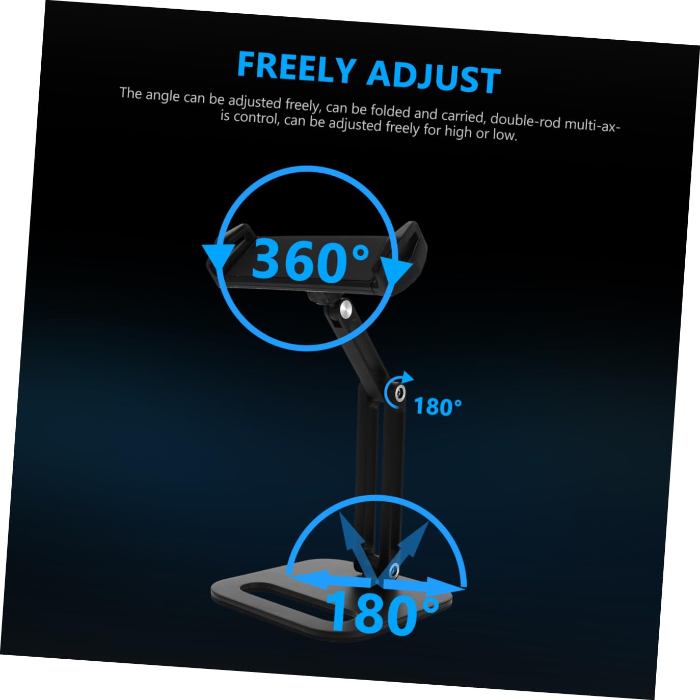 FRCOLOR Soporte Ajustable para Teléfono Móvil y Tablet, de Aleación de Aluminio y TPU, Estable y Uso de Manos, Adecuado para Transmisiones y Ver Videos