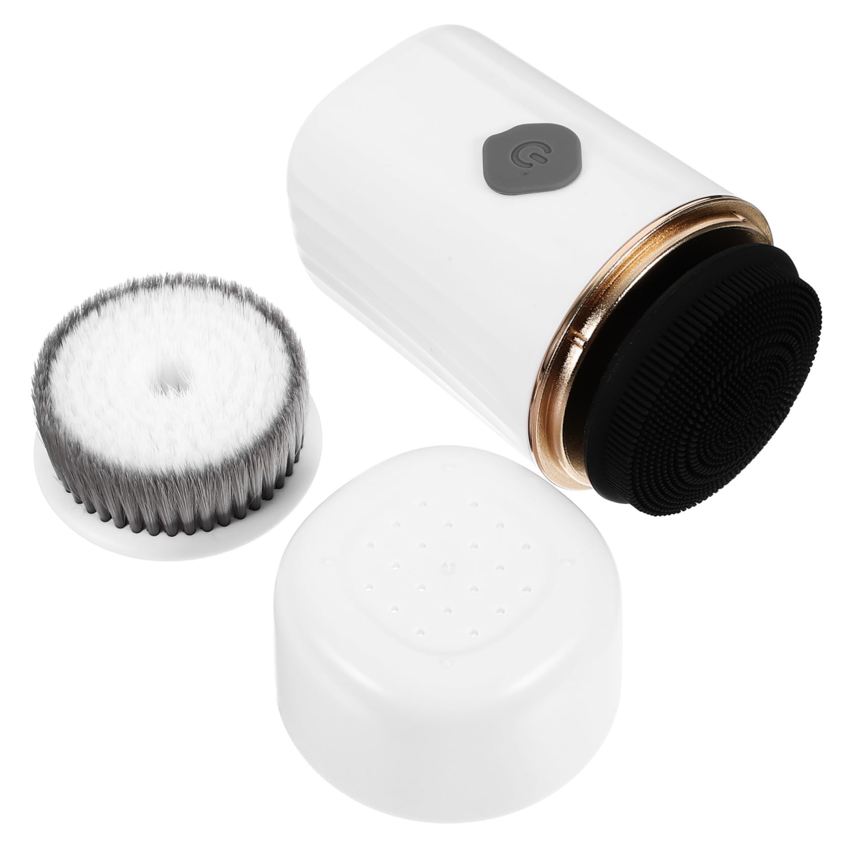 Cepillo Facial Limpiador Eléctrico 400mah de Silicona y Abs Blanco