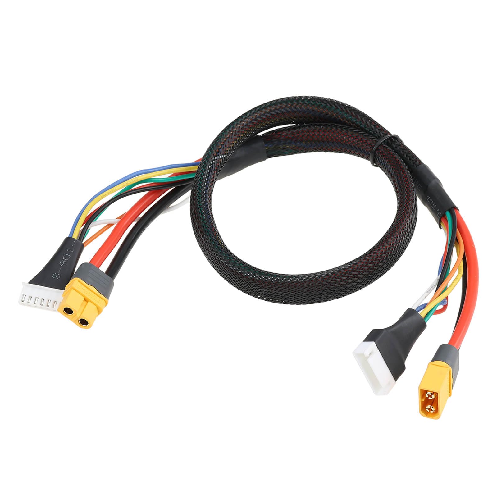 YINETTECH 6S Charge Balance Battery Cable XT60 Male to XT60 Female Lipo Connector 12AWG for RC Cars Trucks Buggies, 60cm