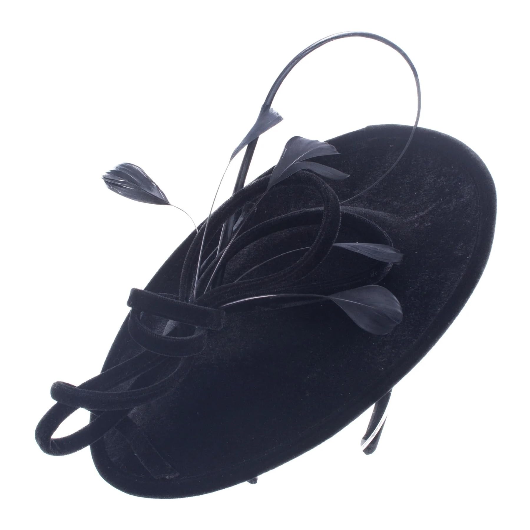 Cappello Da Sposa Elegante copricapo da donna in velluto ad anello for occasioni nuziali, chiesa o cerimonia Per Le Donne