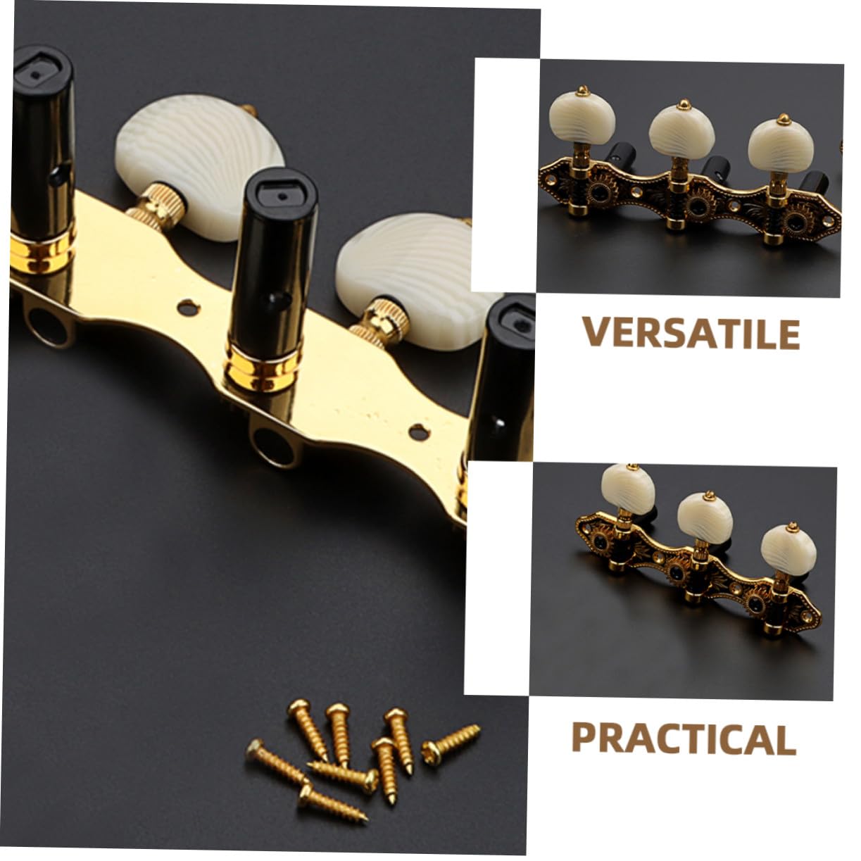 Goldene Gitarrenstimmmechaniken Gc304 1 Satz aus Metall | Gitarre und Ukulele, Stabile Stimmung mit Ergonomischem Design und Präziser Bedienung