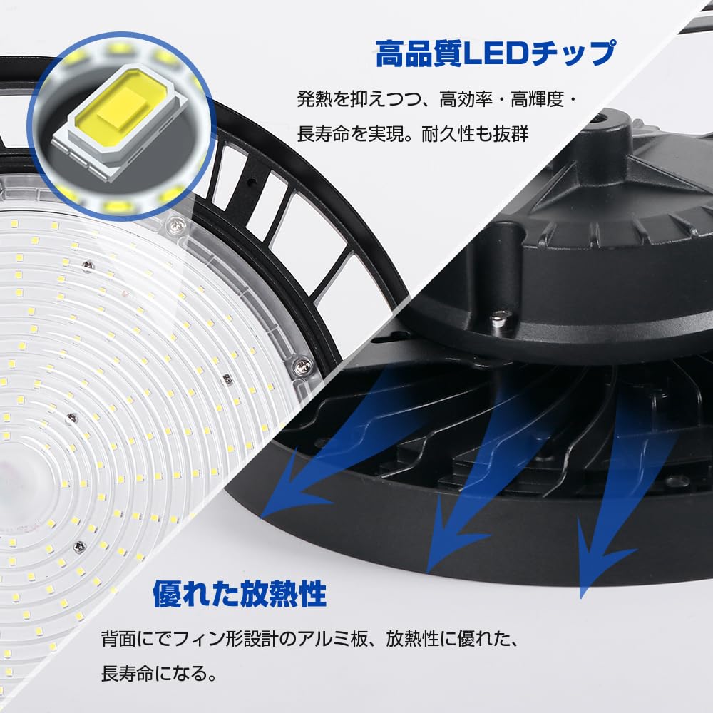 Amazon.co.jp: LED高天井灯 200W UFO型 ハイベイライト 高輝度32000lm