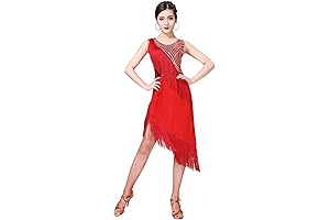 Women's Ballroom Latin Fringe Costume Dress