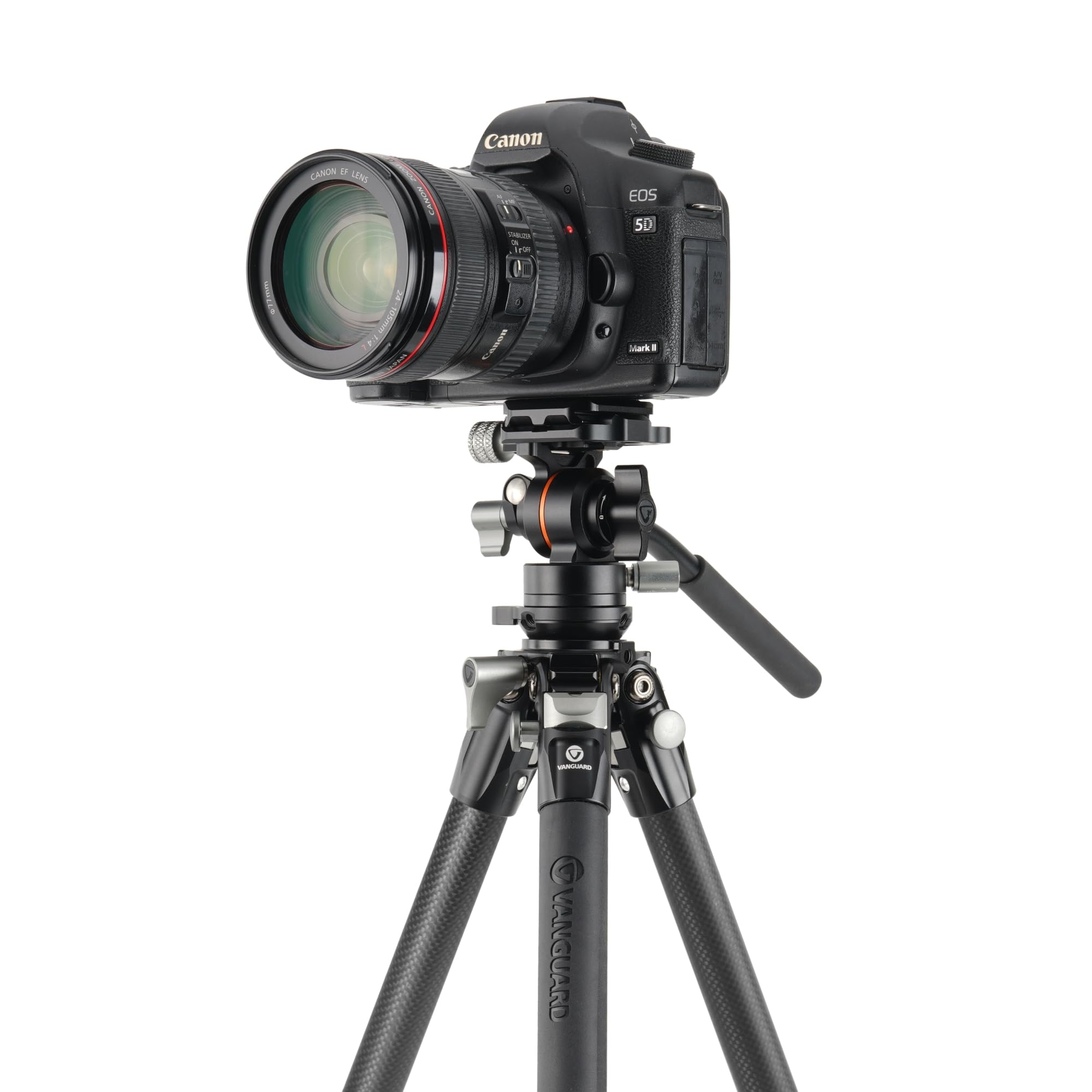 Vanguard Alta Pro 3VLT 235CV12 Trépied de voyage en fibre de carbone avec base de nivellement et tête vidéo compacte VEO PV-12