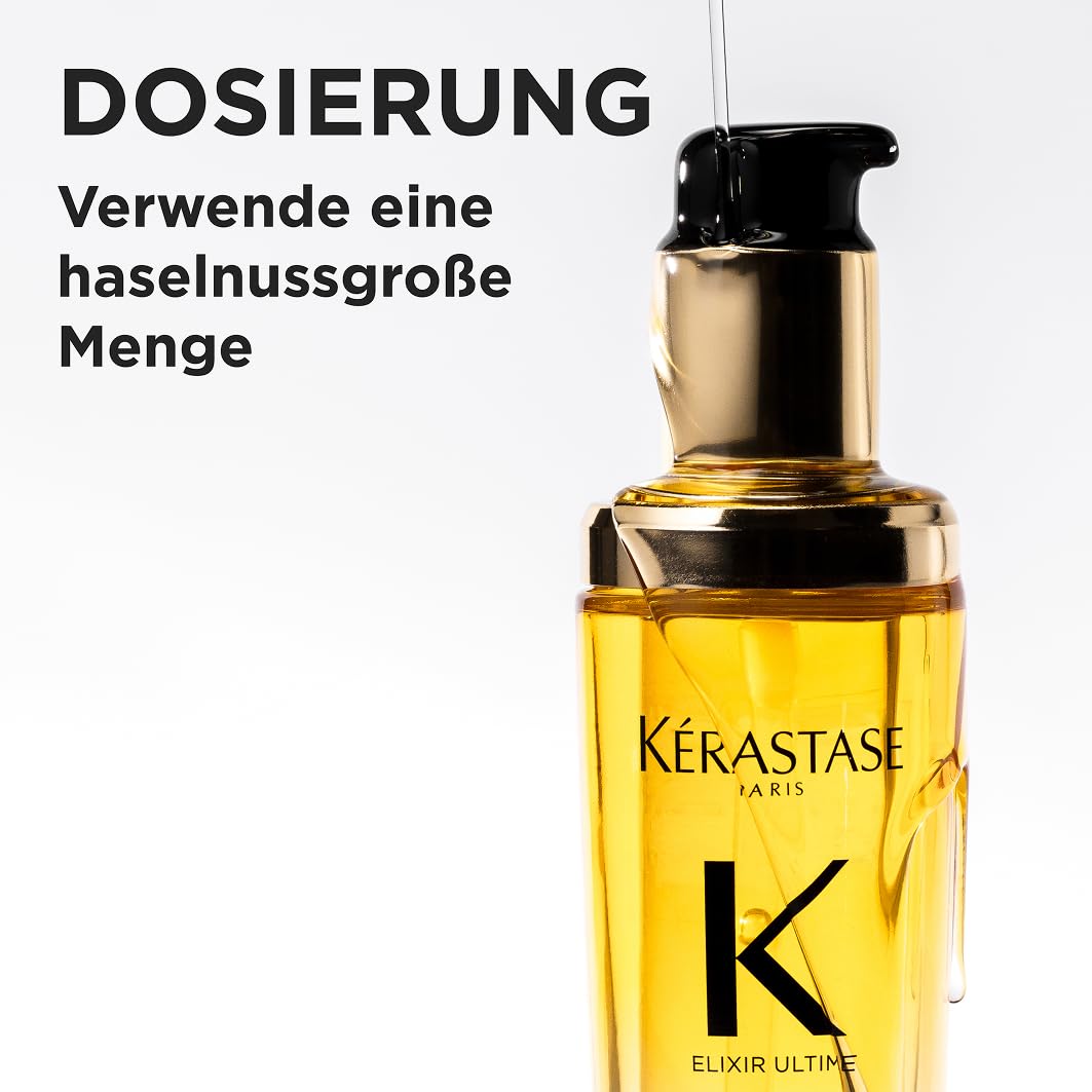Kérastase Haaröl für trockenes Haar, Pflegend und nährend für mehr Glanz, Hitzeschutz und Anti-Frizz, Nachfüllpackung, Huile Originale Elixir Ultime