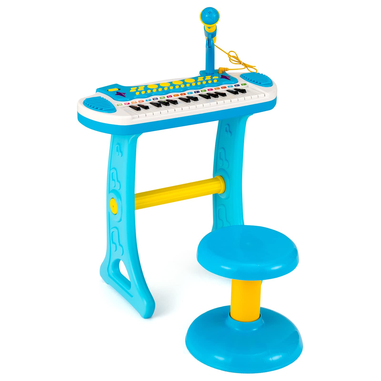 KOMFOTTEU 31 toetsen keyboard set voor kinderen, kinderpiano