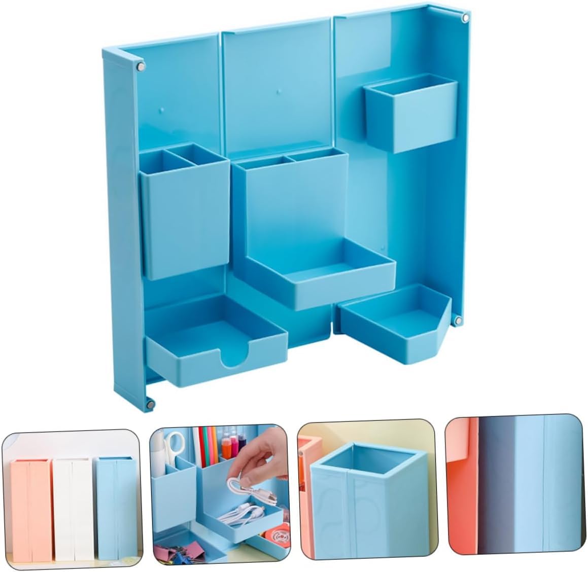 Kshavi Multifunctional Pen Holder Pen Pencil Holder for Desk, Cute Stationery Home Office School Desktop for Kids, Office and Home, Made of Plastic. 3