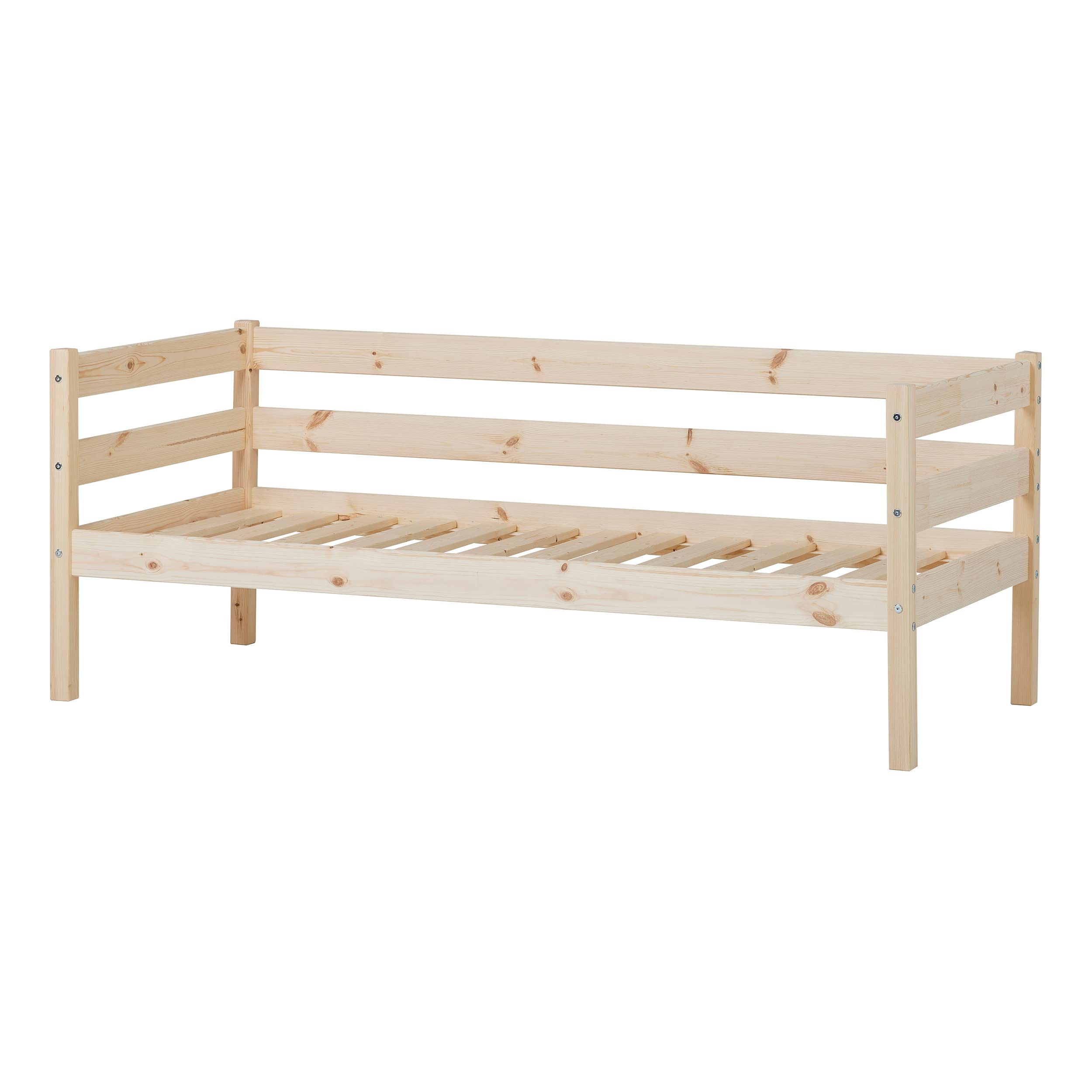 Hoppekids ECO Comfort Lit Enfant avec sommier à Lattes 70x160 Fabriqué à partir de pin Massif Bois Naturel