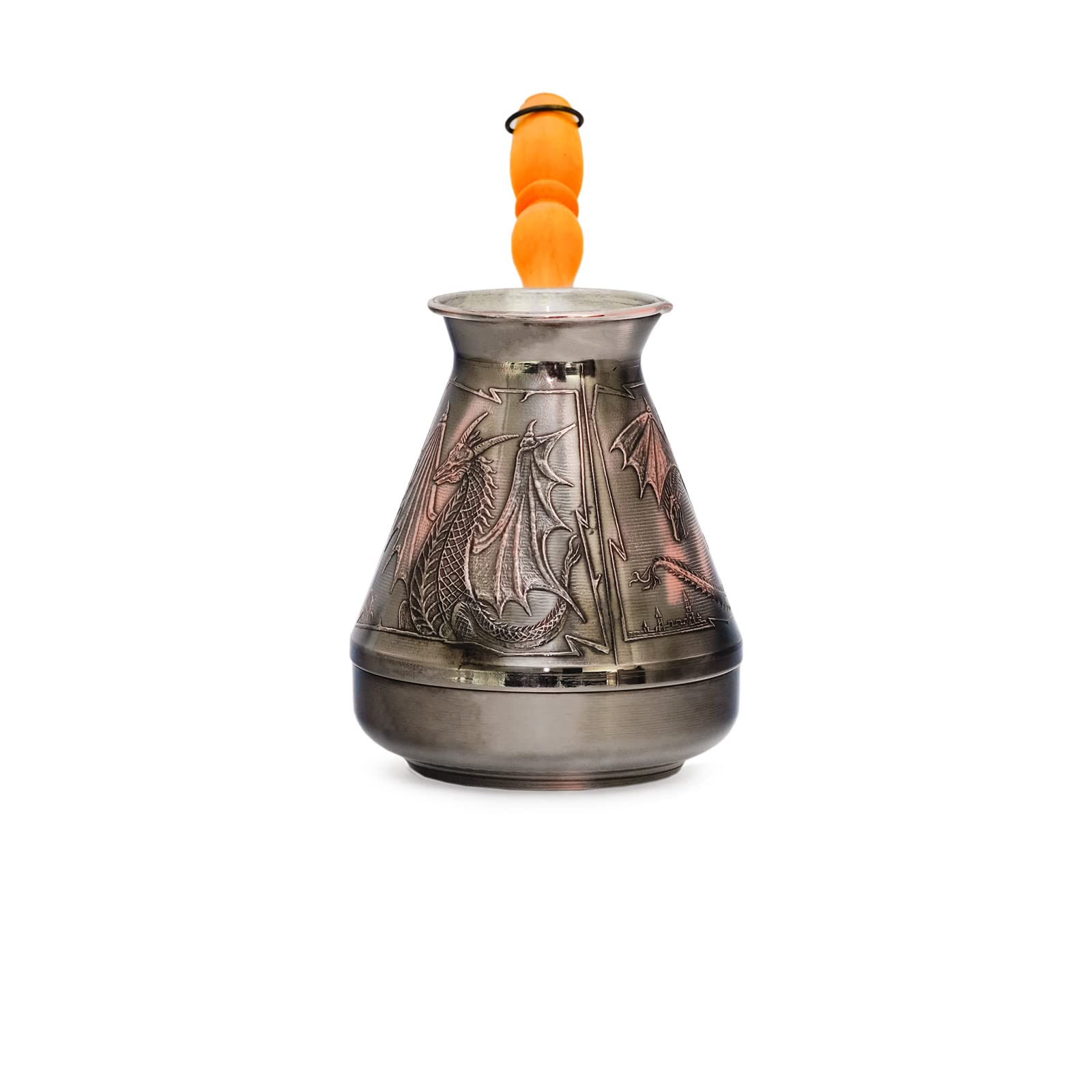 Caffettiera Turca In Rame Fatta A Mano 200ml | Cezve Ottomano Per Caffè Arabo E Greco | Design Premium - Foto 7