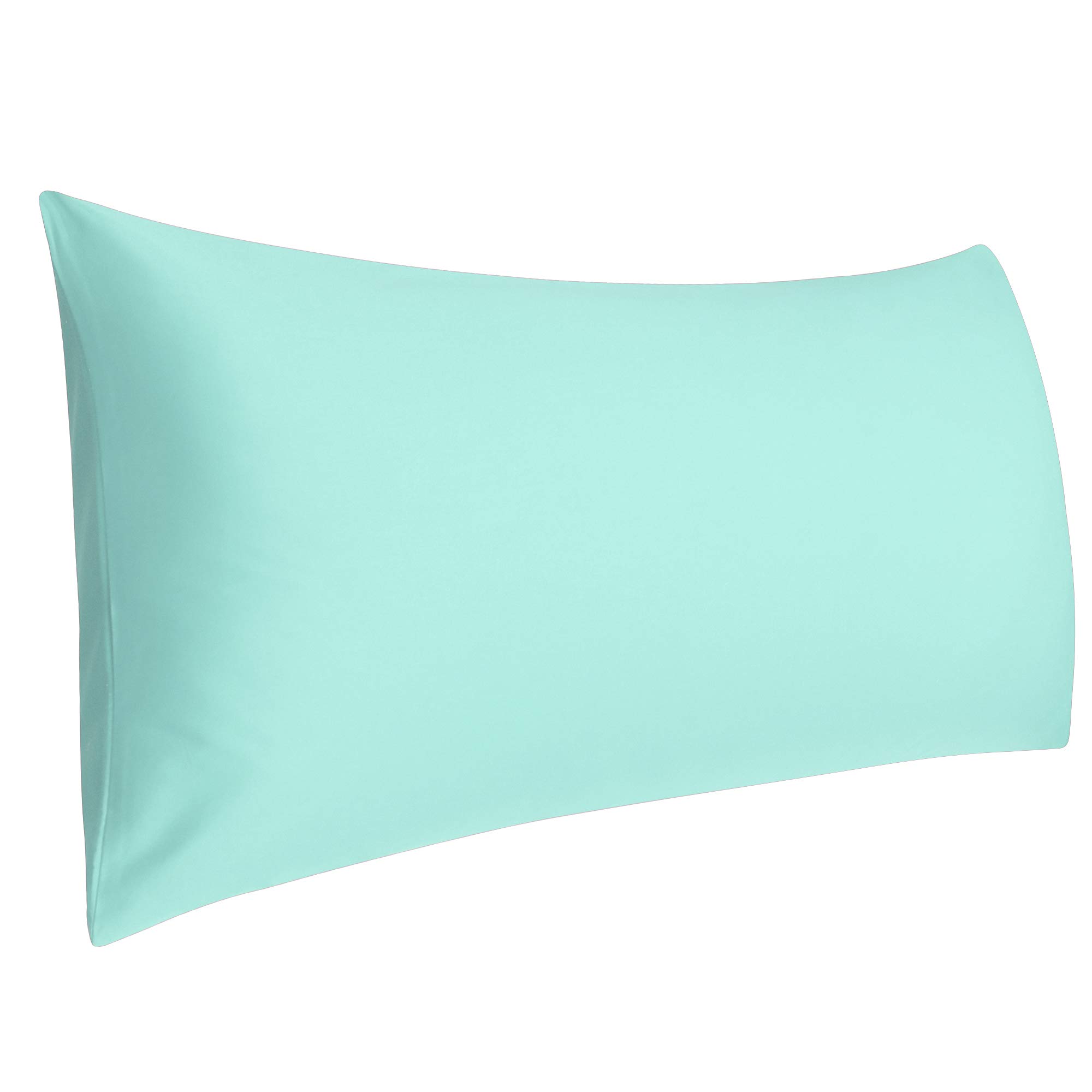 sourcingmap Cotton 4ft Body Pillow Cover, Long Bolster Pillowcase - Envelope Closure - Pregnancy Body Support Cushion - Cyan