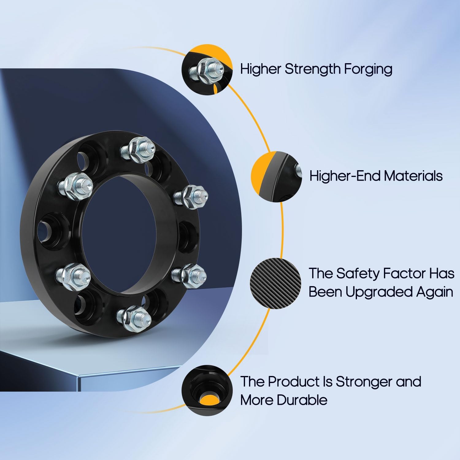 OCPTY 2PCS 6x5.5 to 6x5.5 Wheel Spacers 1" Wheel Adapters 12x1.5 Studs 106mm Center fit for 2010-2023 for Lexus for GX460 / 2003-2009 for Lexus for GX470 / 1996-1997 for Lexus for LX450