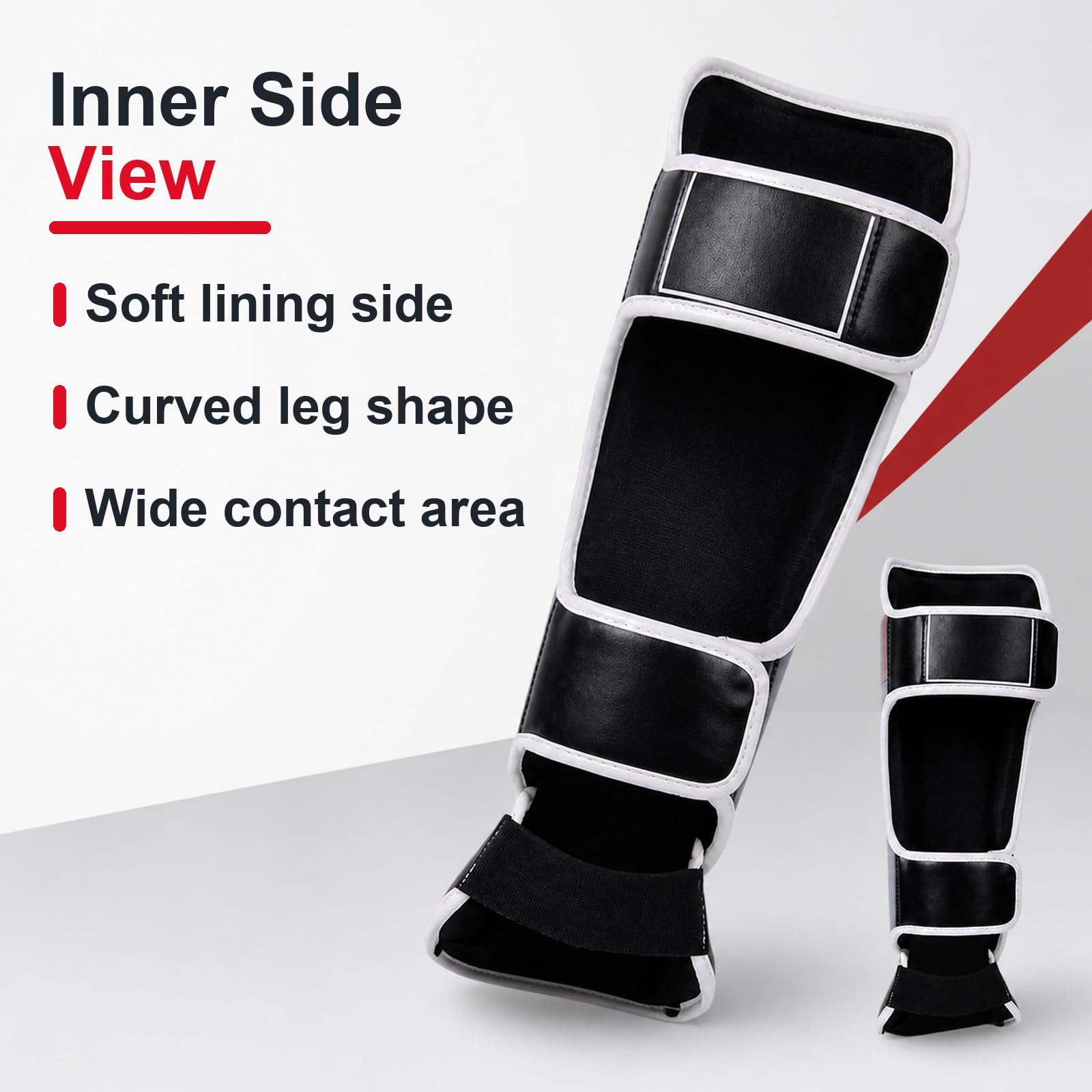 Piedi Protezione Shin Guard,Parastinchi Piedi Protezione Shin Guard,Boxing Parastinchi Uomo e Donna,Regolabili,Comodo,per Boxe,Sport da Combattimento e Allenamento Quotidiano