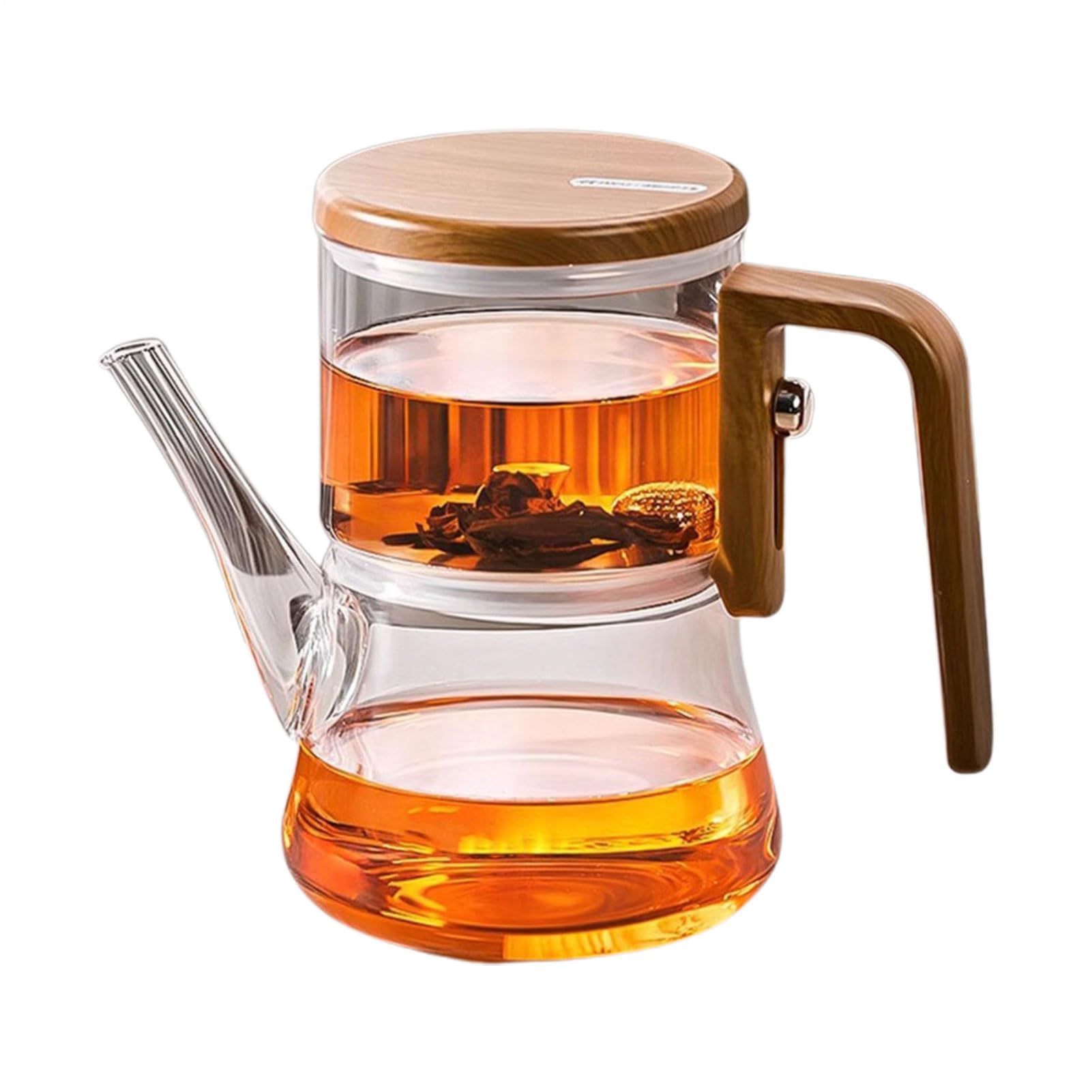 Magnetic Tea Pot, Separation Removable Infuser Teapot, Sturdy Glass Tea Pot, High Temperature Resistant, Press Control Teapot, Flower Tea Pot, Loose Tea Teapot, Glass Infuser Teapot, Tea Brewi