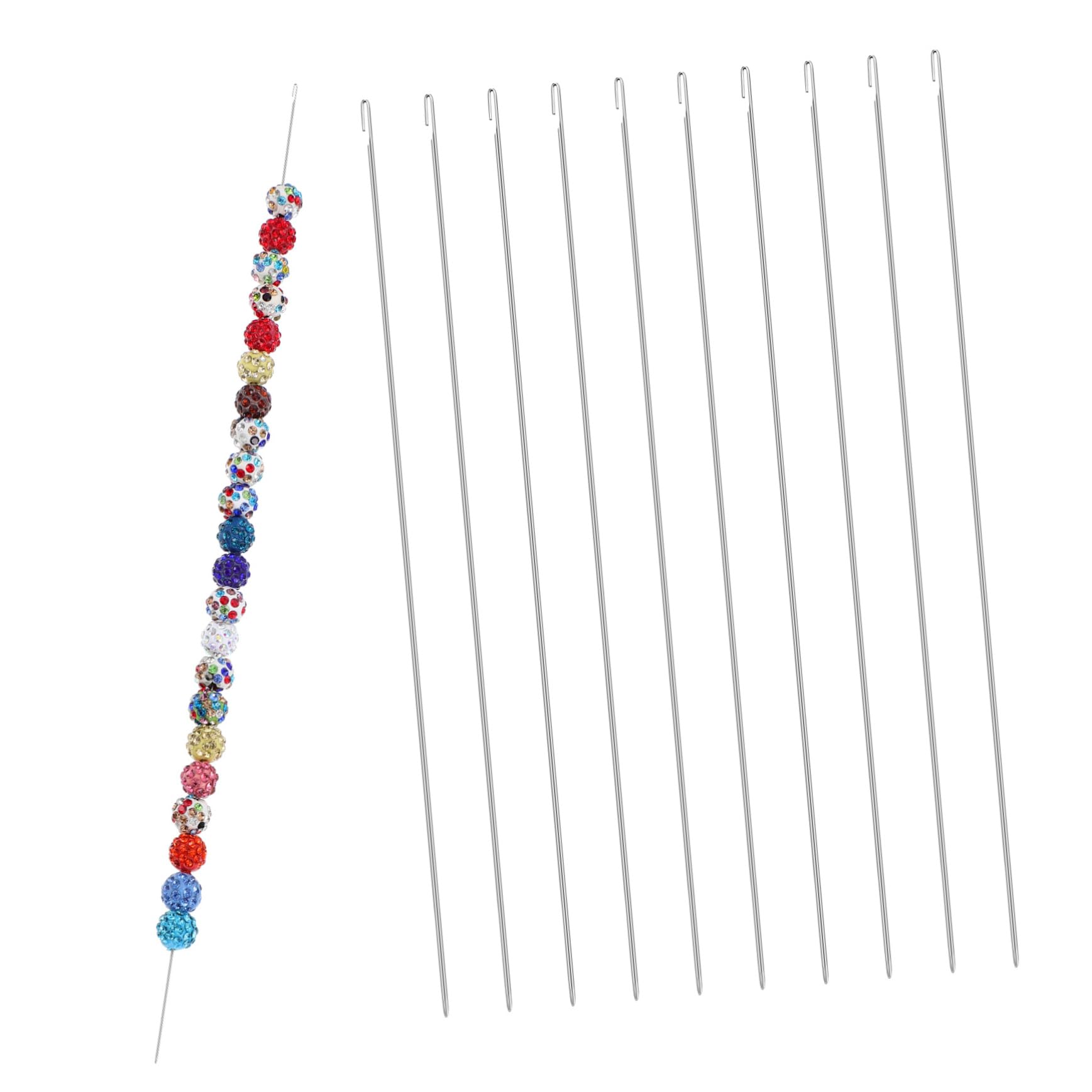 YCHUCH - Lot De 4 Aiguilles Incurvées En Acier Inoxydable Pour Perles Et Création De Bijoux