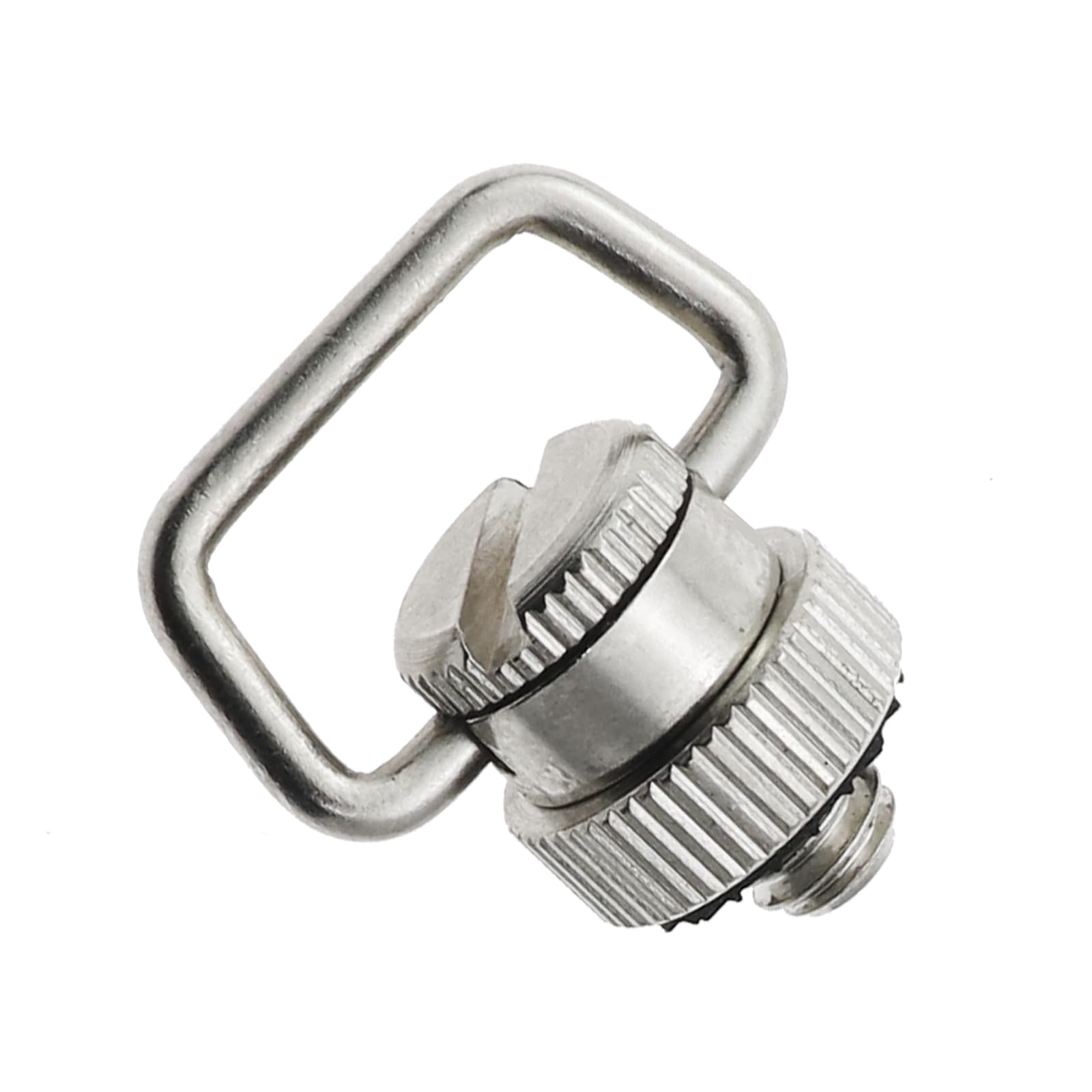 Caishun 1/4 Inch Silver D Ring Neck Strap Wrist Strap Brace Stainless Steel Camera Mount D Ring QR Shoulder Strap Sling Adapter Compatible with DSLR or Camcorder