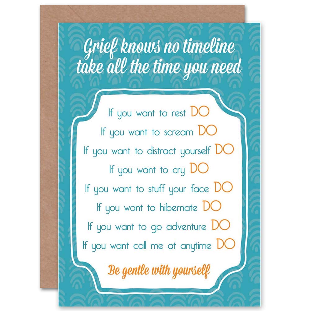Wee Blue Coo CARD GREETING SYMPATHY EMPATHY GRIEF TIMELINE PRESENT GIFT