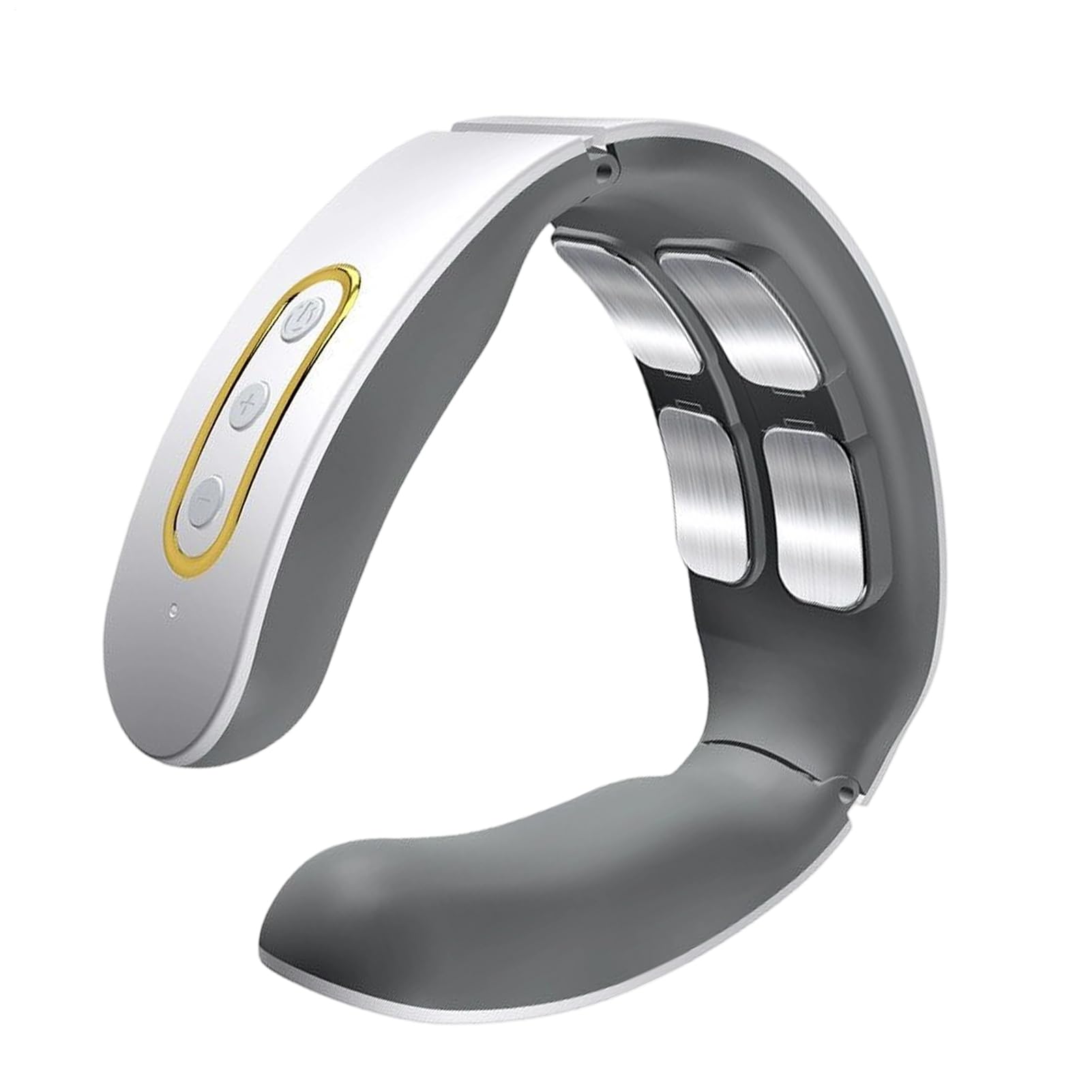 Dispositivo per massaggio al collo con calore, strumento per massaggi per adulti, uomini, donne, Natale, compleanno, mamma, papà, moglie, marito, in acciaio inox ABS con 6 modalità, ricaricabile senza