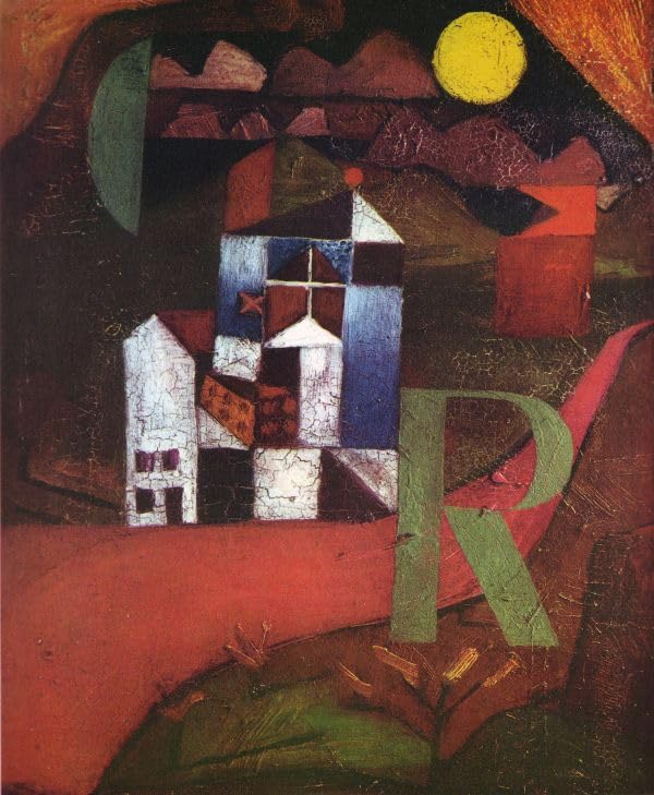 Affiche Paul Klee Architecture reproduction peinture sur toile abstraite 60x80cm non encadré