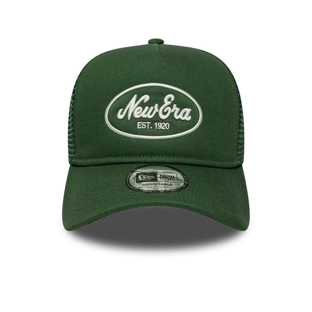 New Era 9Forty - Cappello da baseball ovale con toppa in schiuma, per adulti, colore: verde scuro