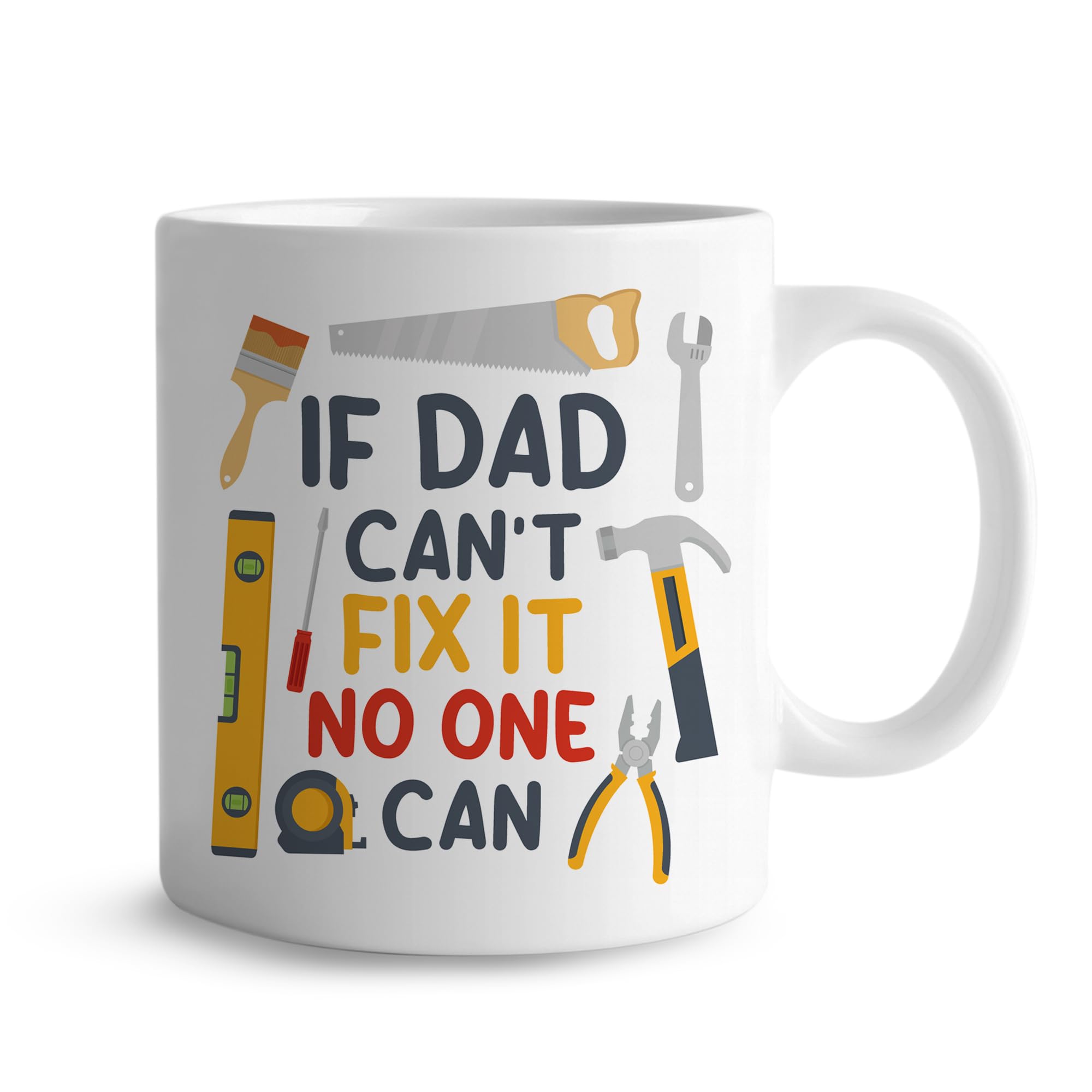 RED OCEAN Novelty Dad Mug for Handyman Builder Funny Gift for Father's Day Birthday Gifts Dad from Daughter Son Ceramic Coffee Tea Mug Fathers Day