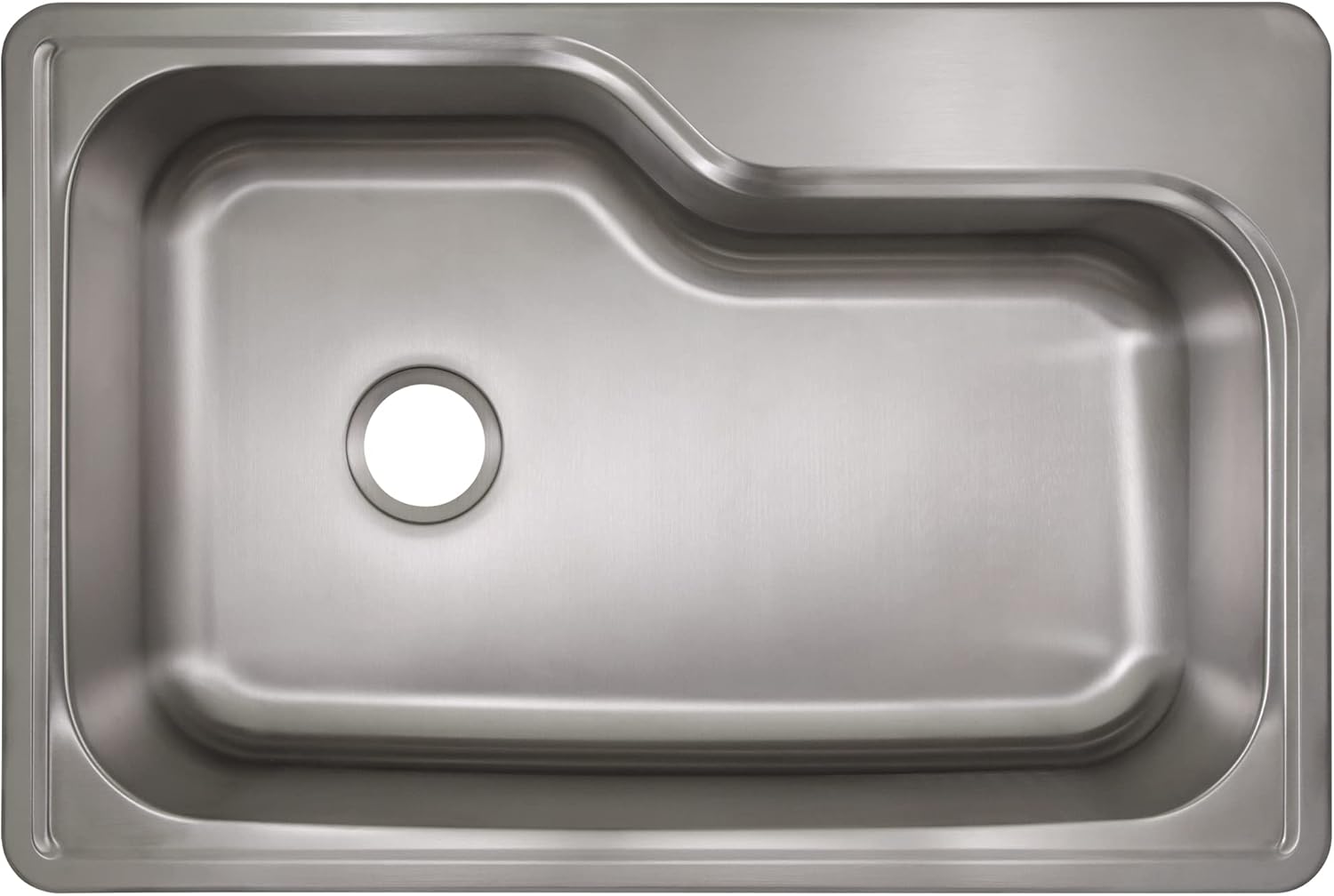 Sleek 33" Stainless Steel Single Bowl Kitchen Sink