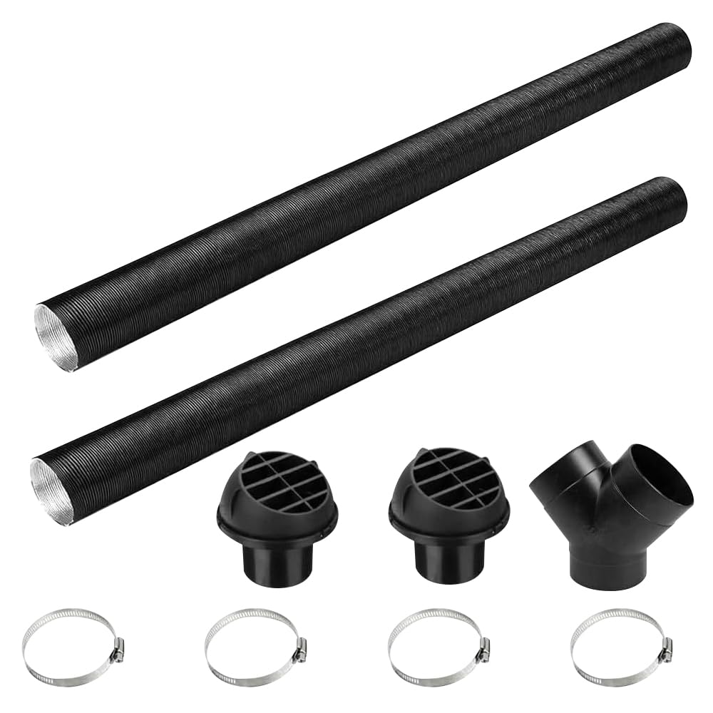 Set Tubo Riscaldamento Auto 75mm – Y Tubo, Prese D'Aria E Fascette Per Stufa Diesel 2kW/5kW/8kW