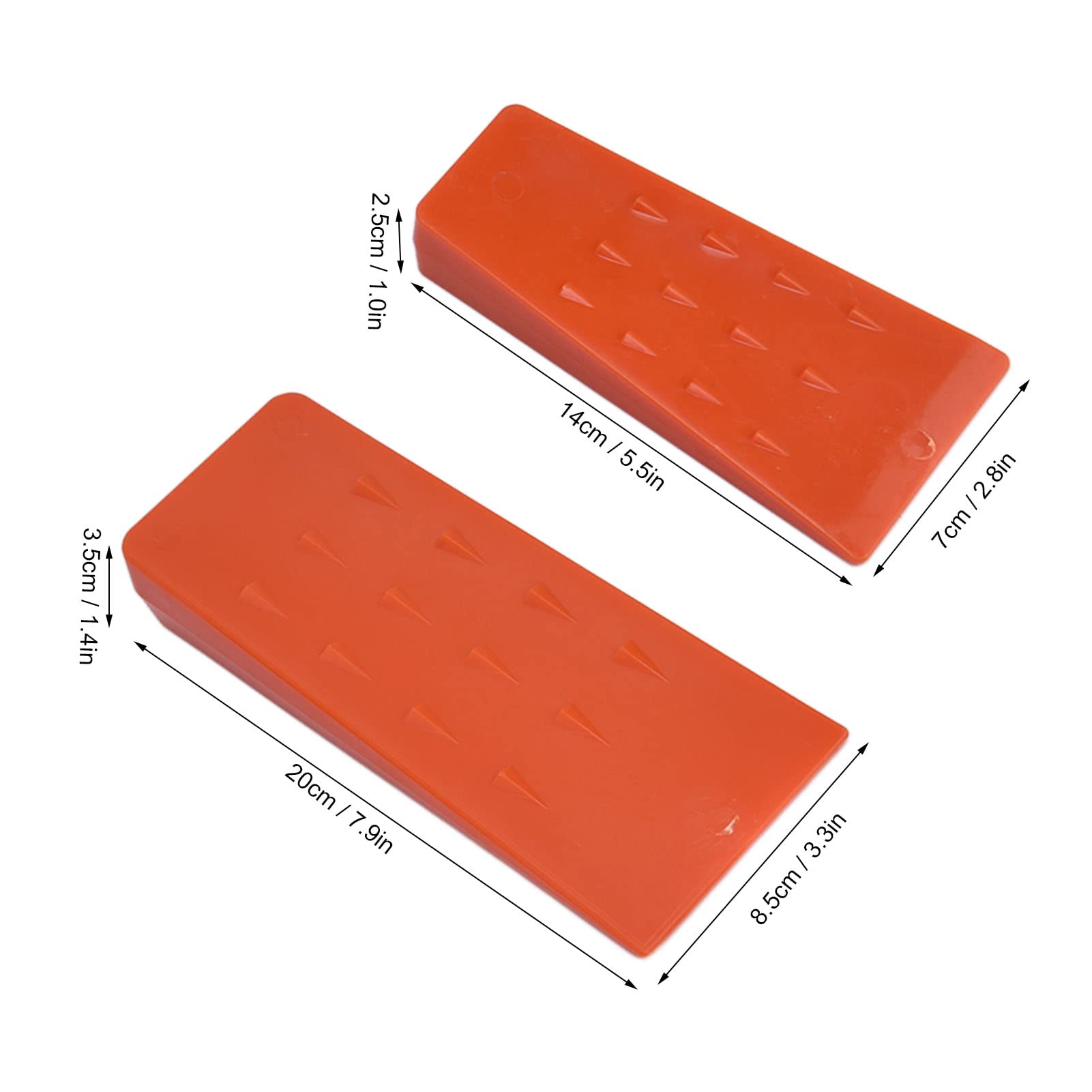 Lot De 6 Cales D'abattage D'arbres, Cales De Tronçonneuse en Plastique Rouge pour Augmenter la Friction, équipement De Coupe D'arbres pour Bûcherons, Travail du Bois, Jardinage