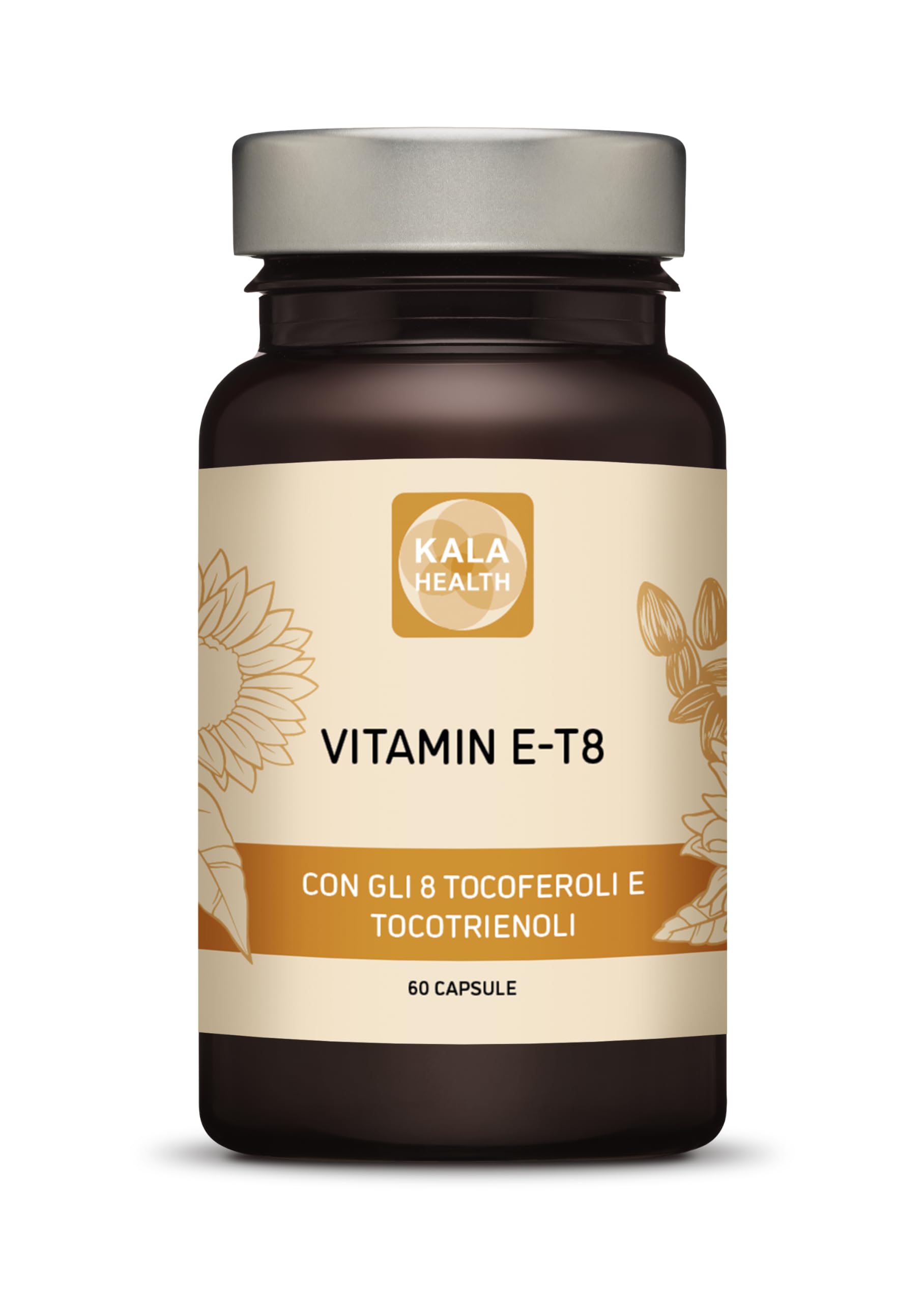 Kala Health 8 Tocoferoli e Tocotrienoli Vitamina E Formula Unica – Non contiene IPA, Metalli Pesanti, Contaminanti o Conservanti - Certificato Sostenibile