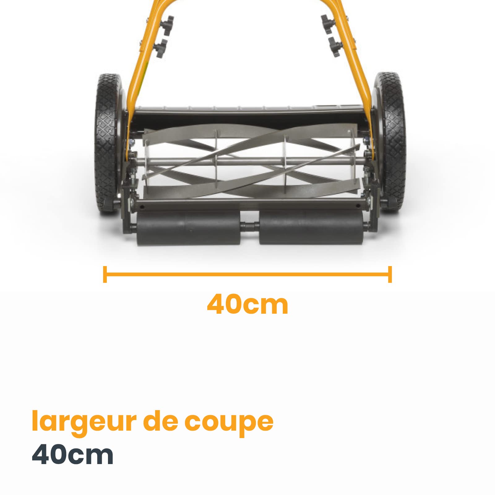 STIGA Tondeuse Hélicoïdale à Poussée SCM 240 R, Largeur de coupe 40 cm, 5 lames, Noir/Jaune/Gris