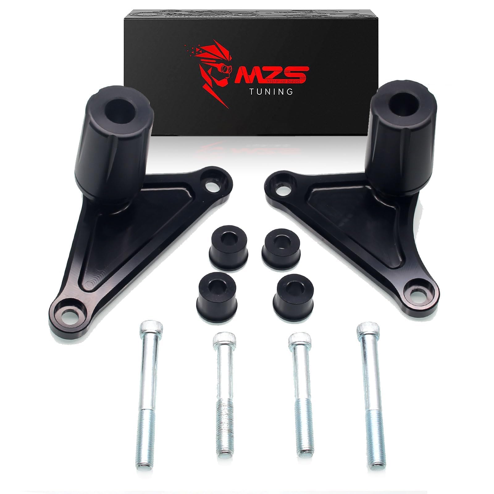 MZS Motorcycle Frame Sliders, Falling Crash Protector Guards No Cut Kits Black Compatible with GSXS 1000 GSXS1000 2022-2023 / GSXS1000F 2020 / GSXS1000GT 2022 / GSXS1000S 2020